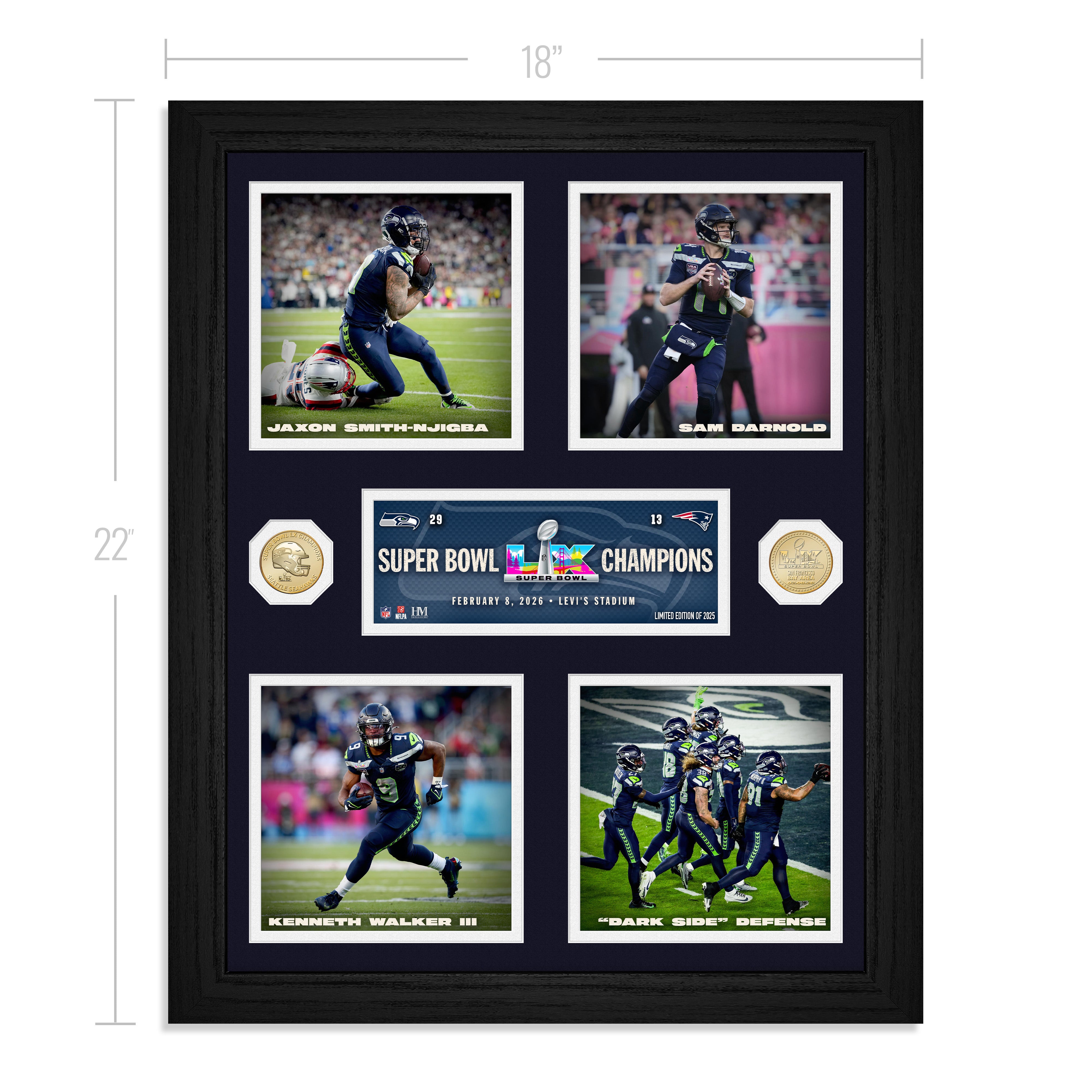 Seattle Seahawks Super Bowl LX Champions Memorable Moments Bronze Coin Photo Mint