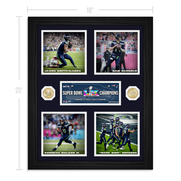 Seattle Seahawks Super Bowl LX Champions Memorable Moments Bronze Coin Photo Mint