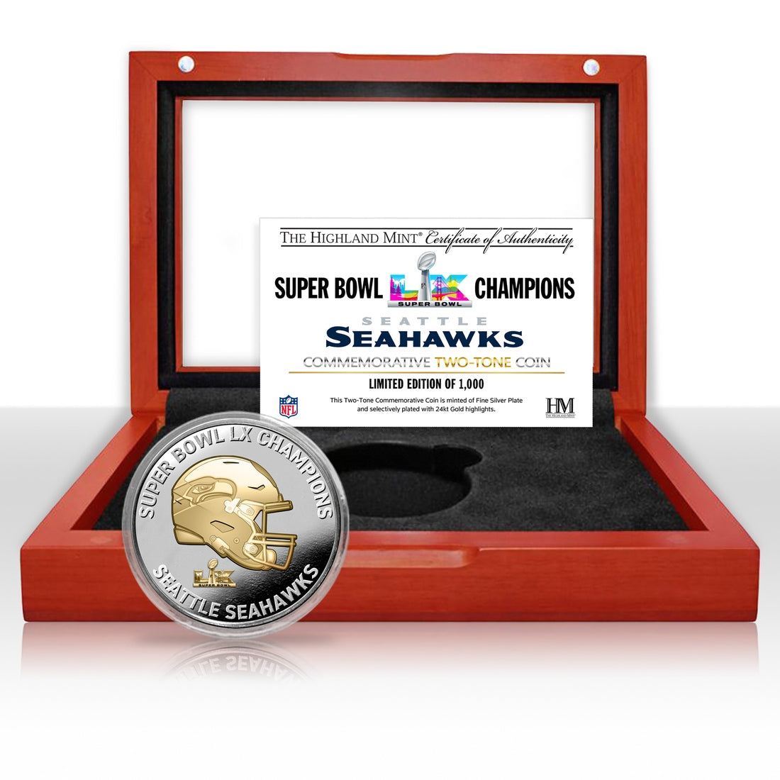 Seattle Seahawks Super Bowl LX Champions 2-Tone Coin