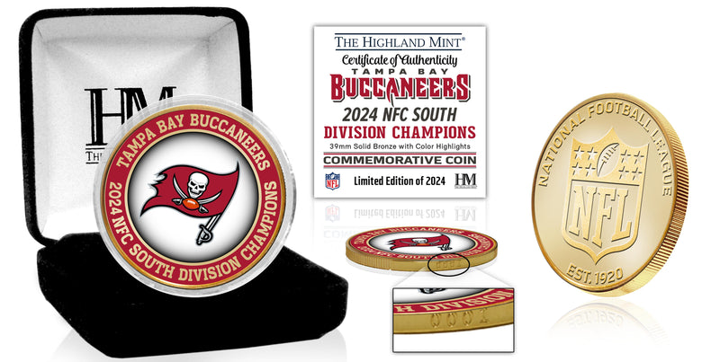 Tampa Bay Buccaneers NFC South Division Champions Bronze Color Coin - Coins