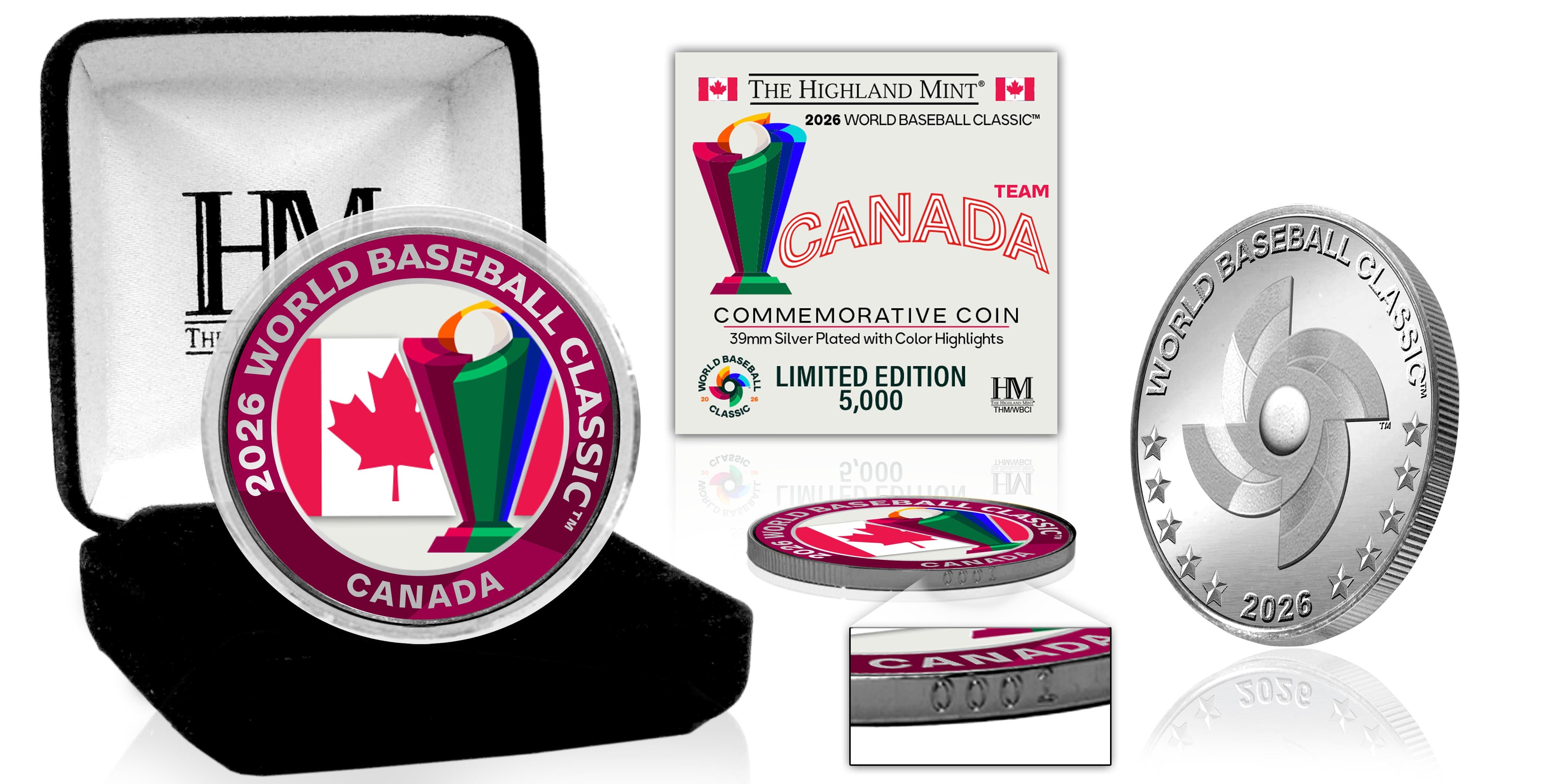 Canada World Baseball Classic 2026 Silver Plated Coin