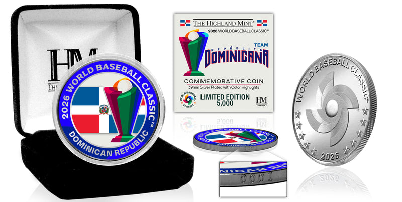 Dominican Republic World Baseball Classic 2026 Silver Plated Coin