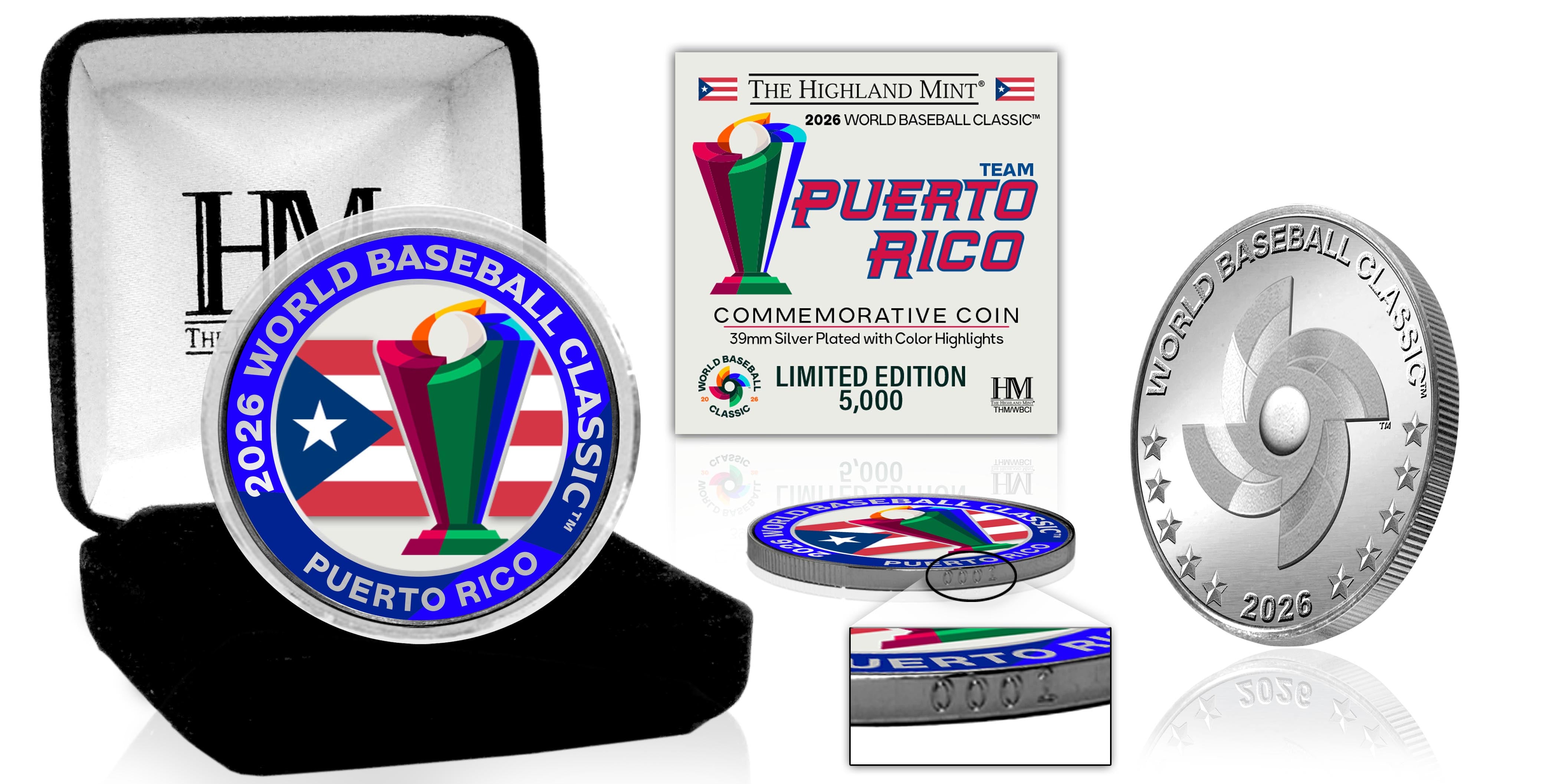 Puerto Rico World Baseball Classic 2026 Silver Plated Coin