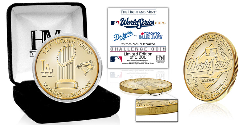 Toronto Blue Jays vs Los Angeles Dodgers 2025 World Series Dueling Bronze Coin