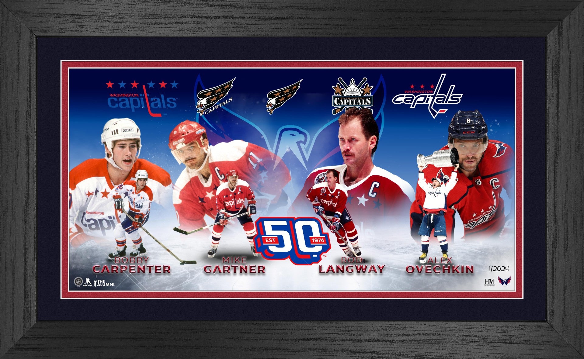 Washington Capitals 50th Anniversary Legends Frame
