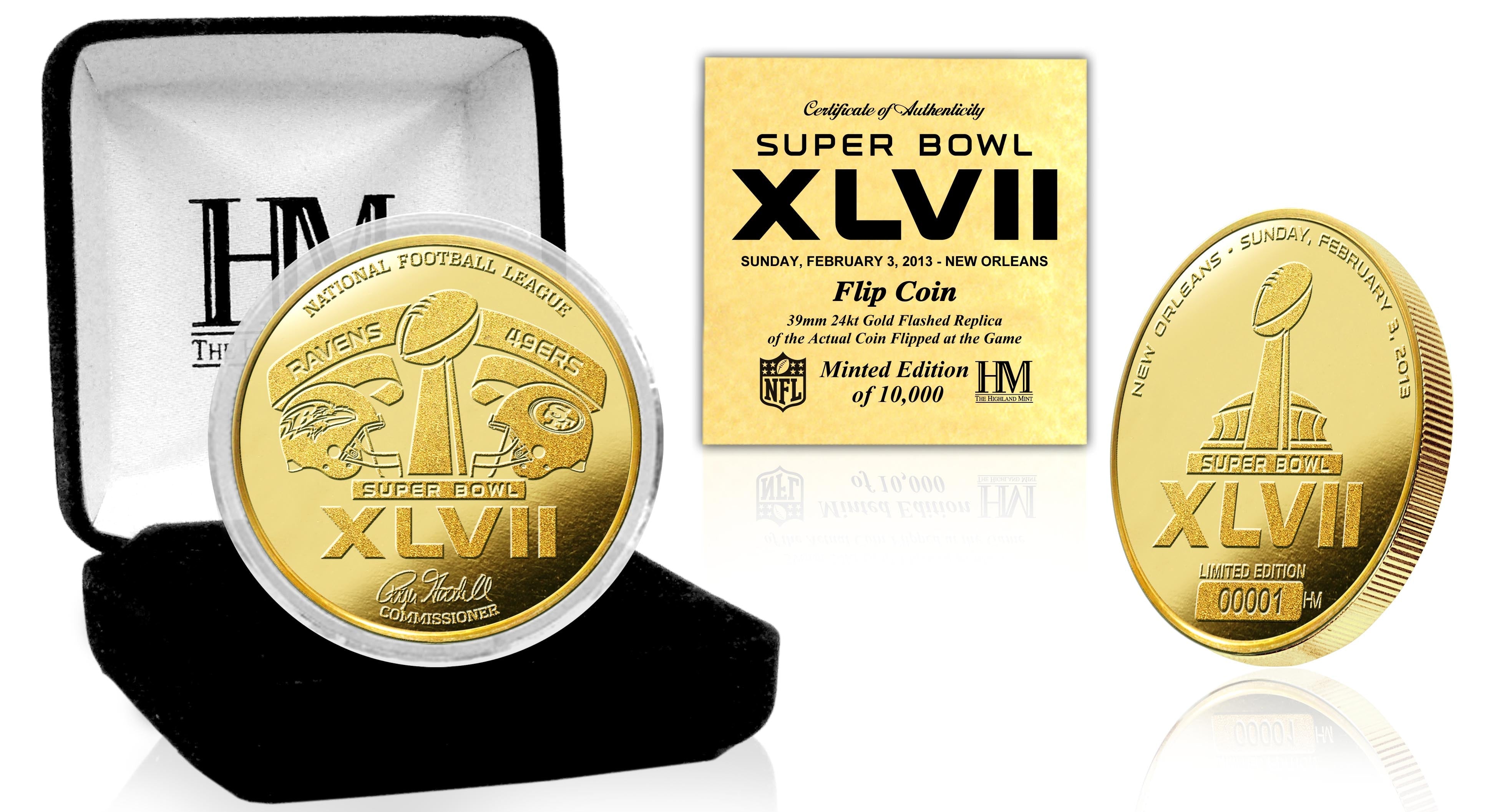 Super Bowl XLVII Gold Flip Coin