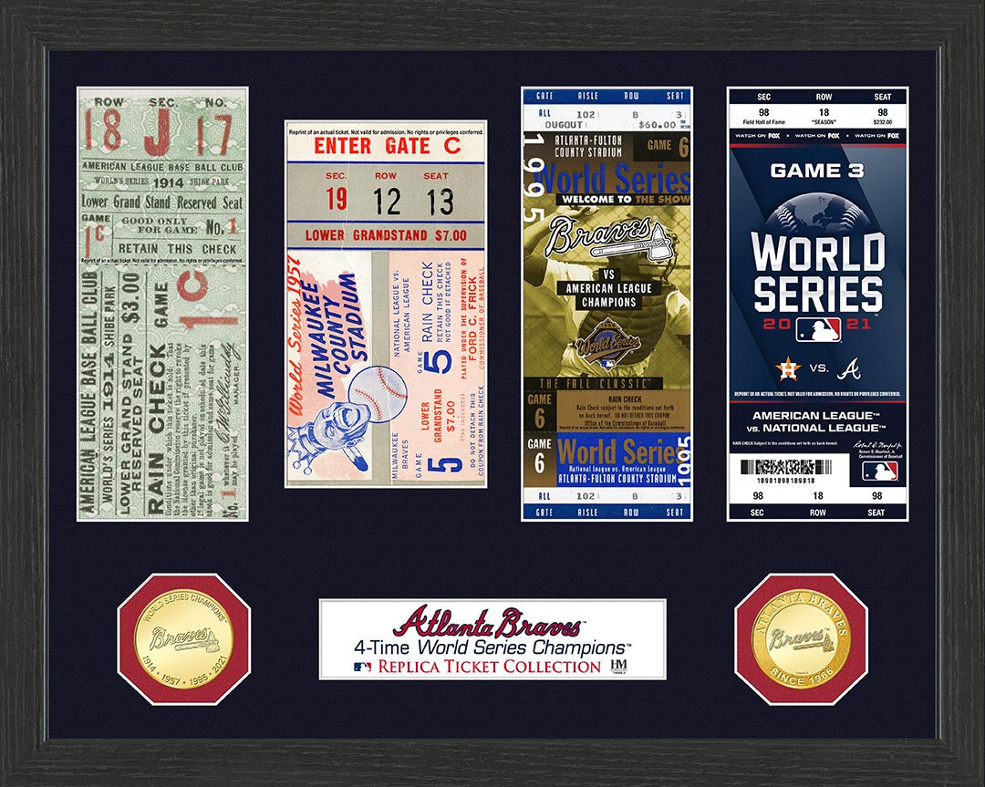 Atlanta Braves 4-Time World Series Champions Ticket Collection