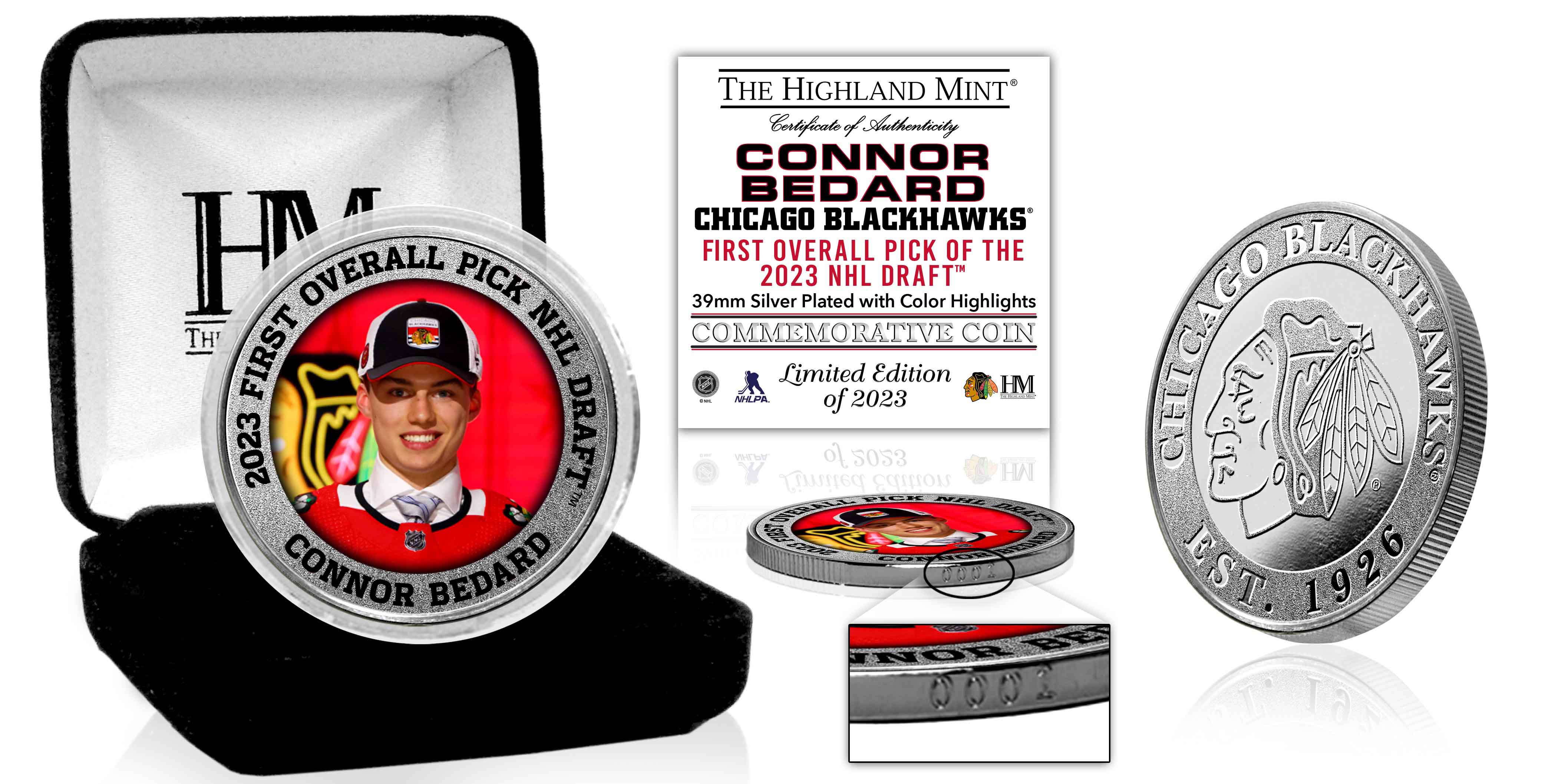 Connor Bedard First Overall Pick of 2023 NHL Draft Silver Color Coin
