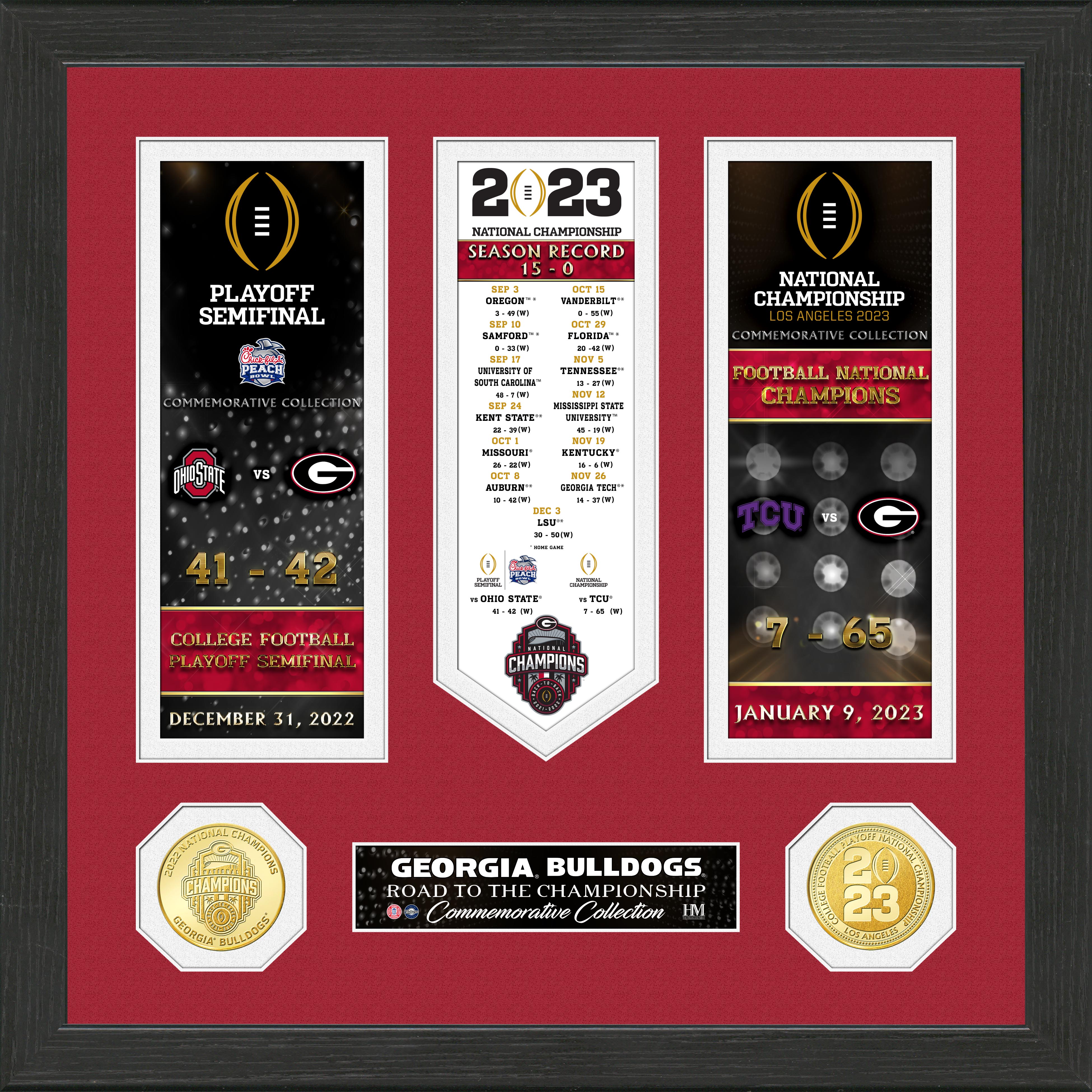 Georgia Bulldogs 2022 Road to the Championship Ticket & Bronze Coin Photo Mint