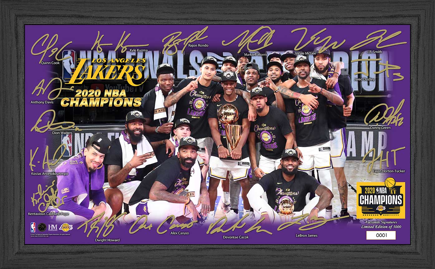 2020 NBA Finals Champions Los Angeles Lakers "Celebration" Signature Court