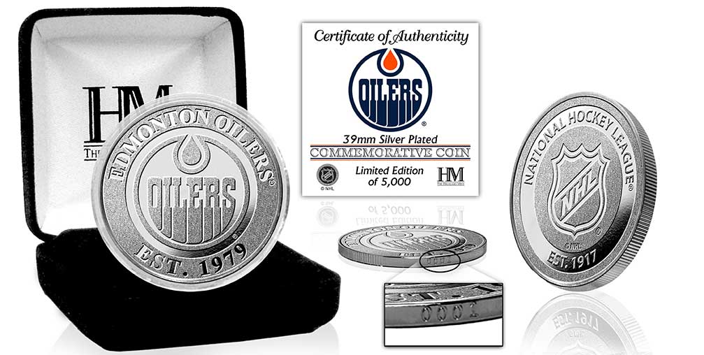 Edmonton Oilers Silver Mint Coin