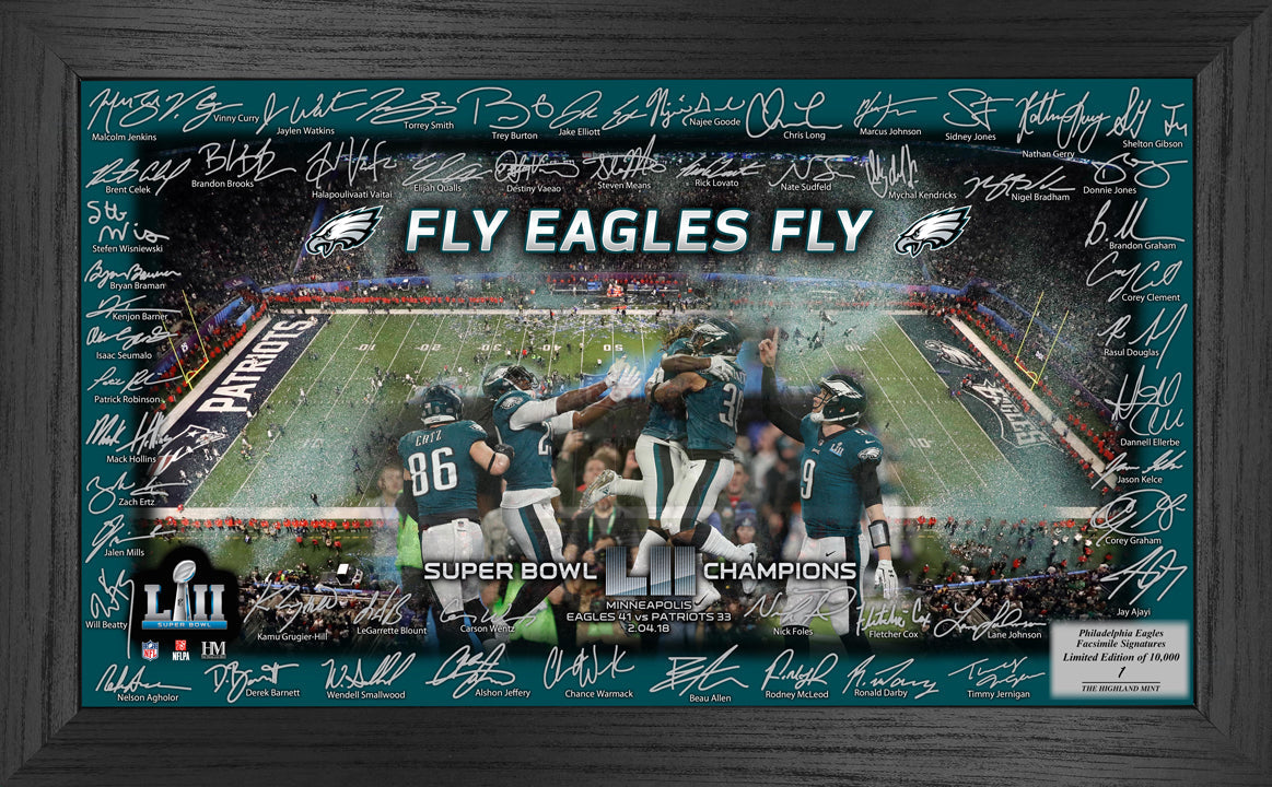 Philadelphia Eagles Super Bowl 52 Champions Signature Grid Frame