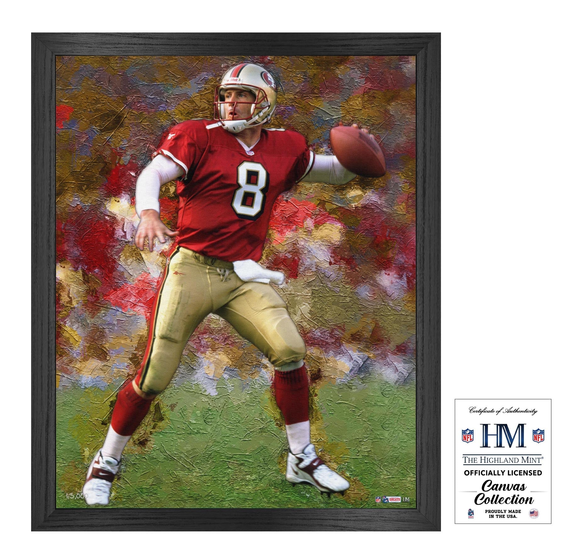 Steve Young San Francisco 49ers Framed Canvas