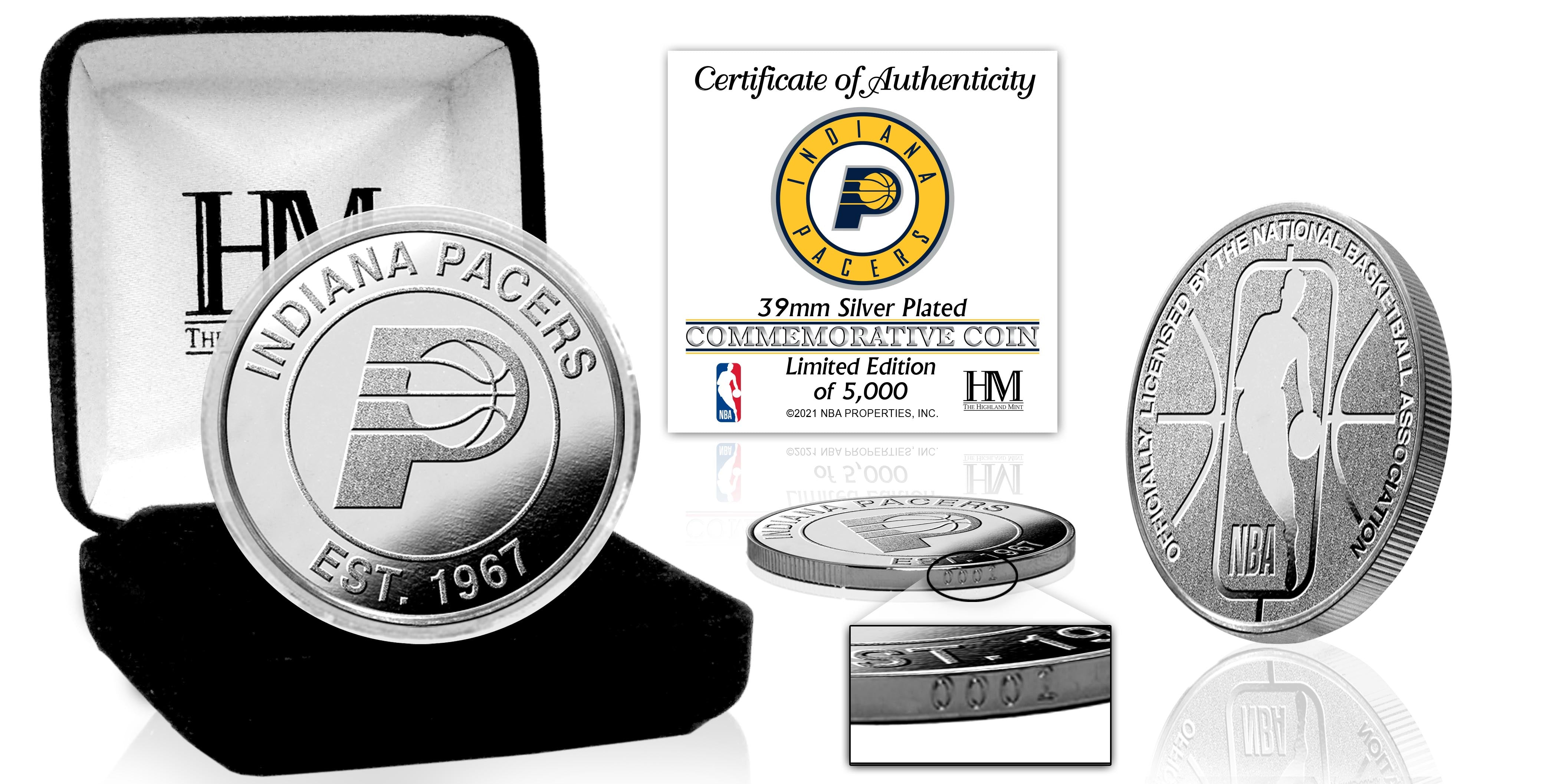 Indiana Pacers Silver Mint Coin