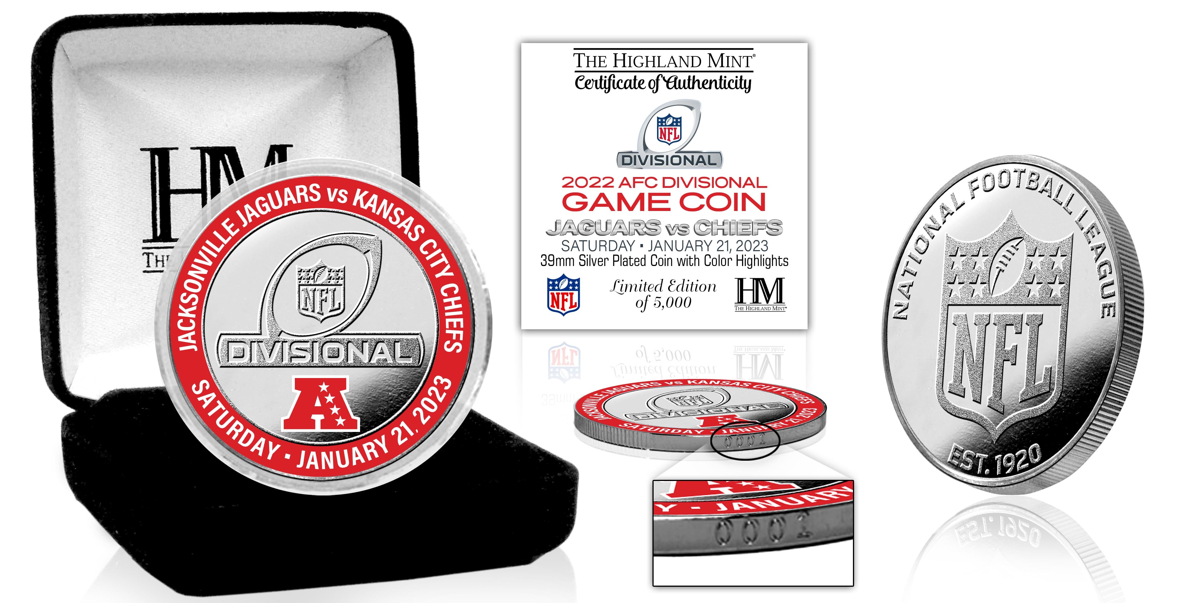 Jacksonville Jaguars vs Kansas City Chiefs 2022 Divisional Round Silver Coin