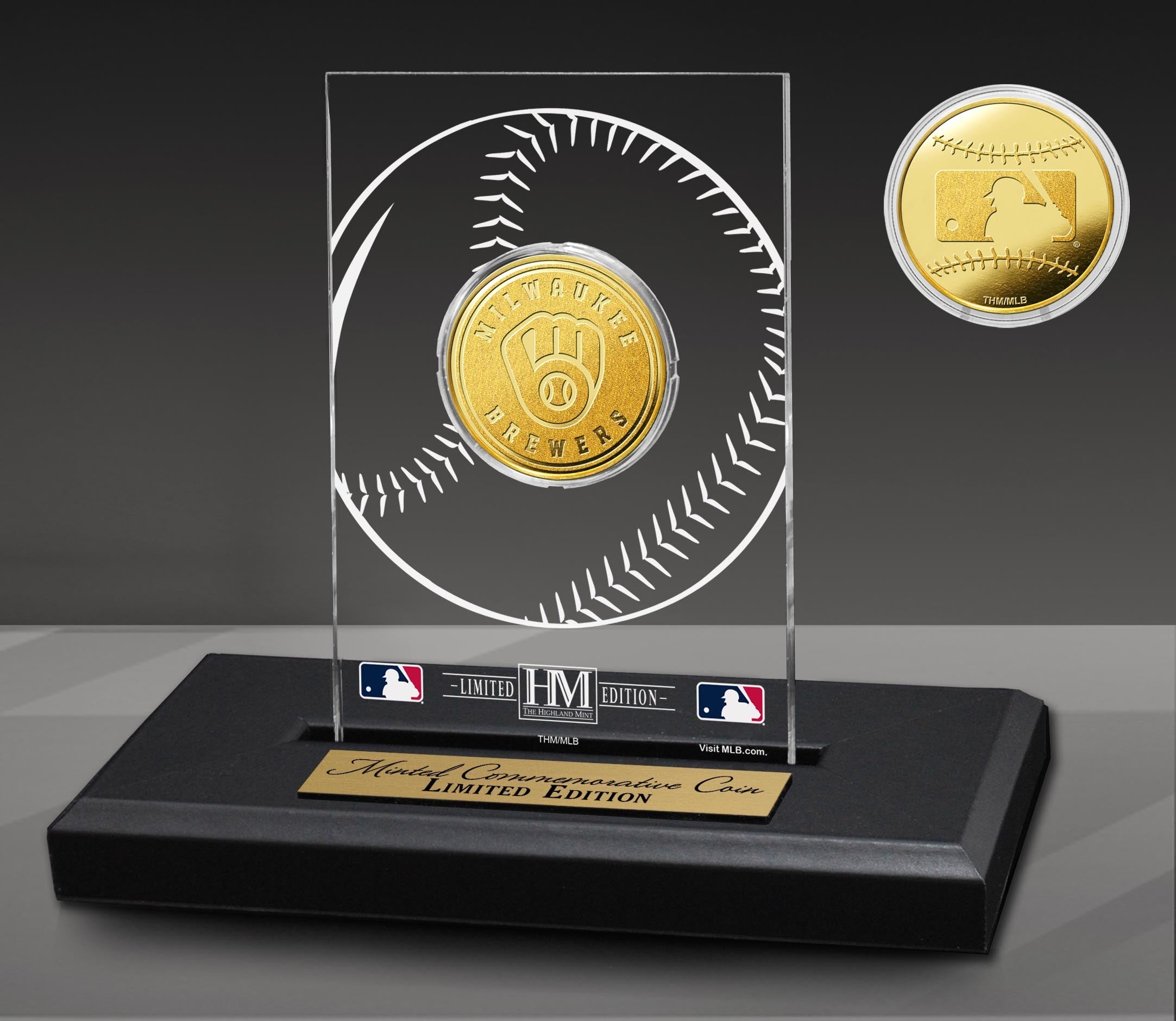 Milwaukee Brewers Acrylic Gold Coin