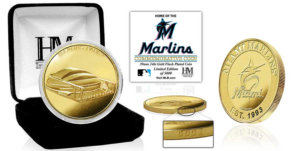 Miami Marlins Stadium Gold Mint Coin