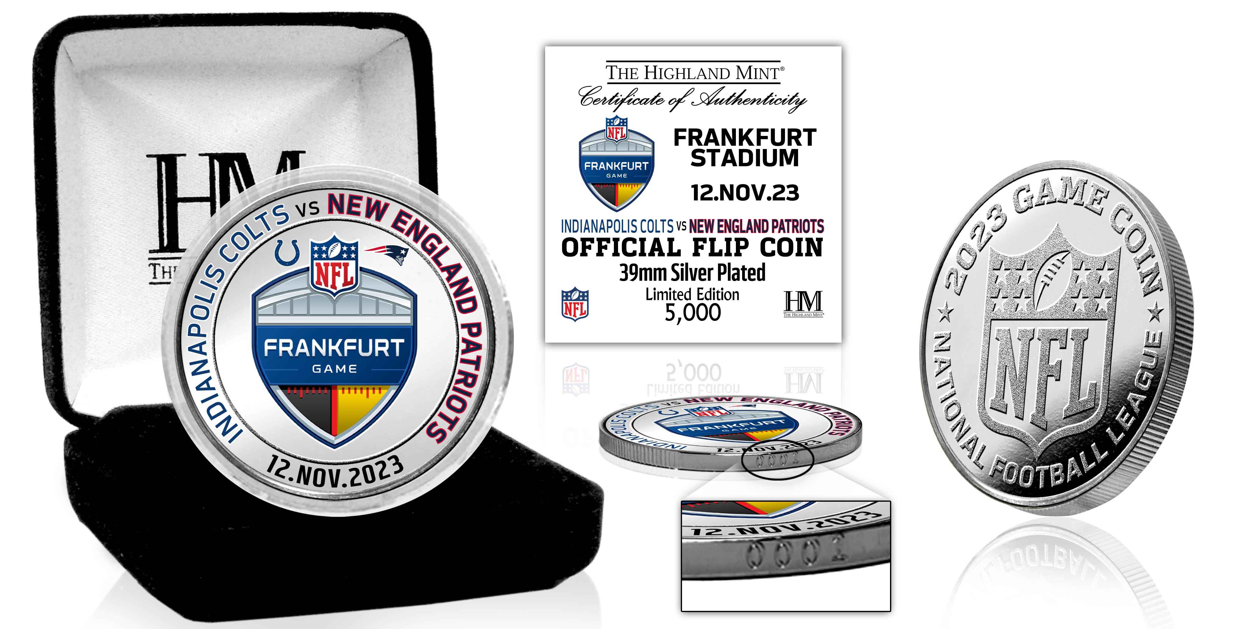 Colts at Patriots 2023 NFL Germany Game Flip Coin