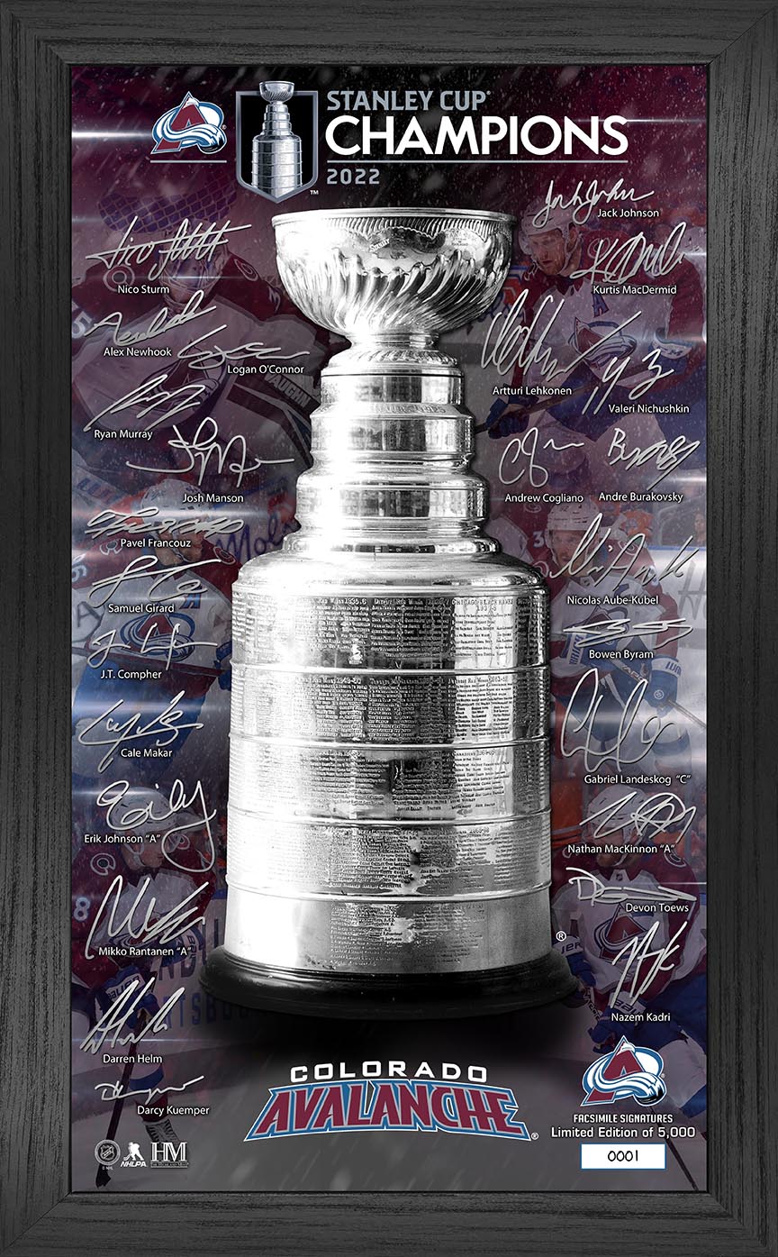 Colorado Avalanche 2022 Stanley Cup Champions Signature Trophy