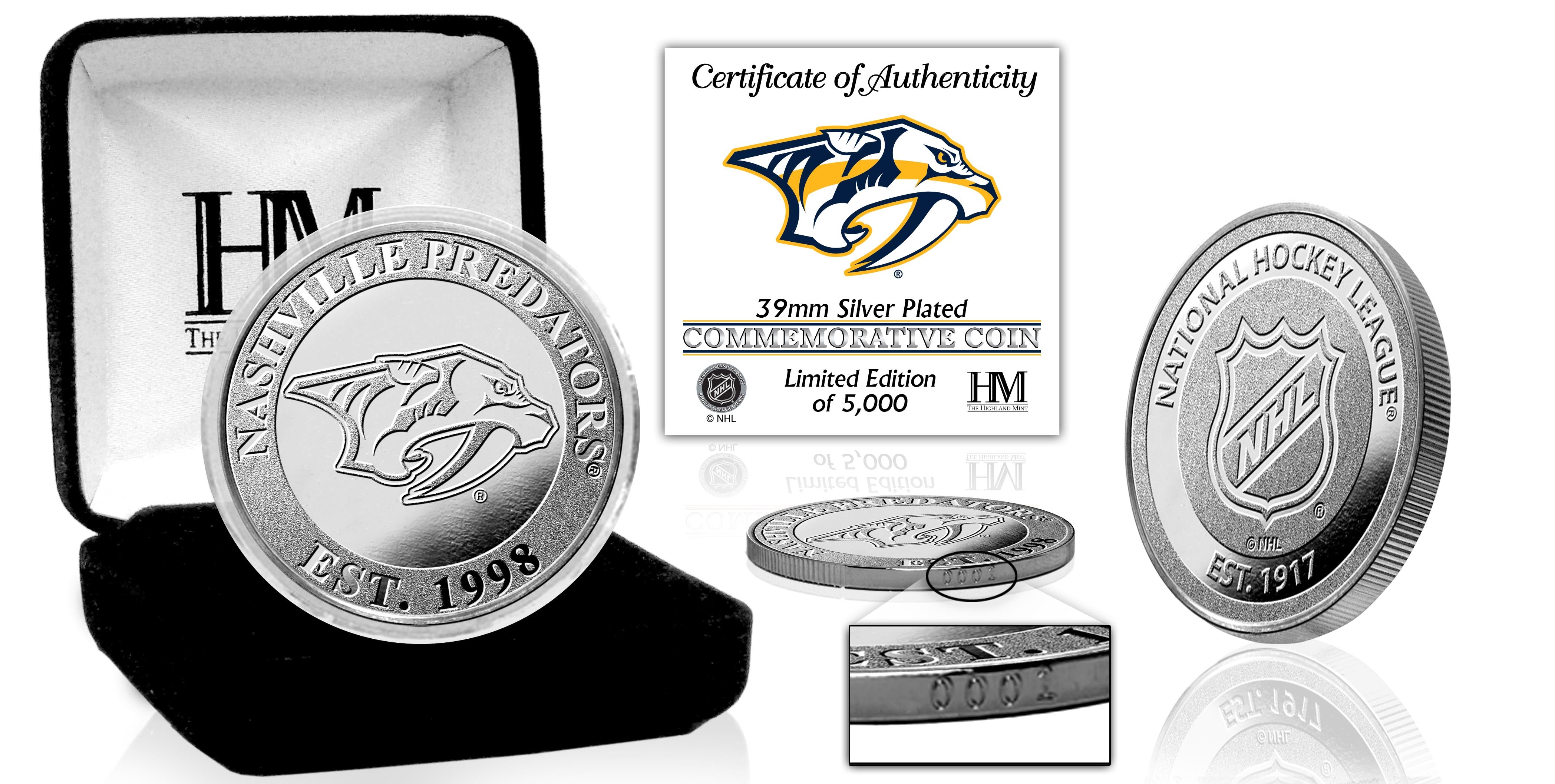 Nashville Predators Silver Mint Coin