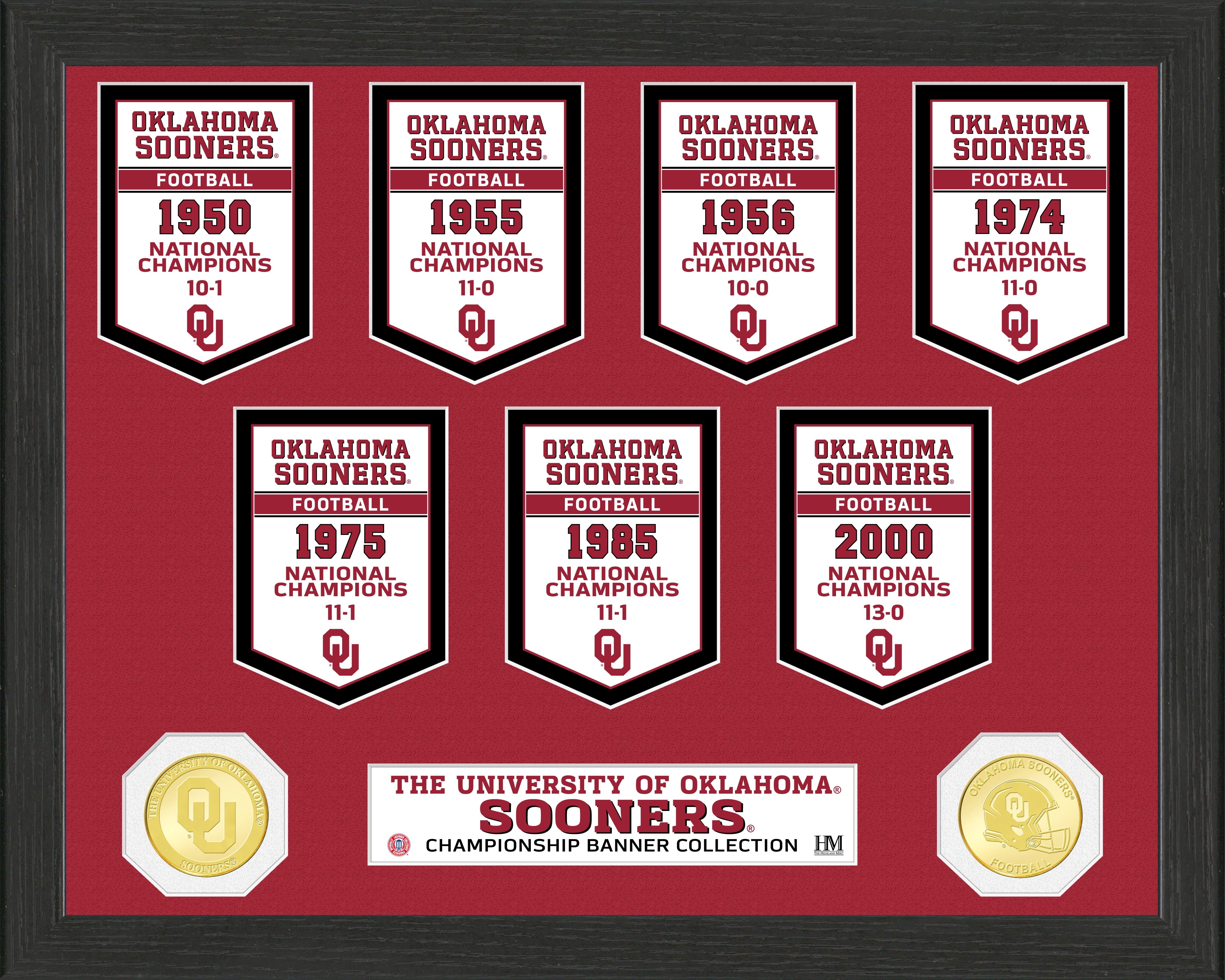 University of Oklahoma National Champions Banner Collection Photo Mint