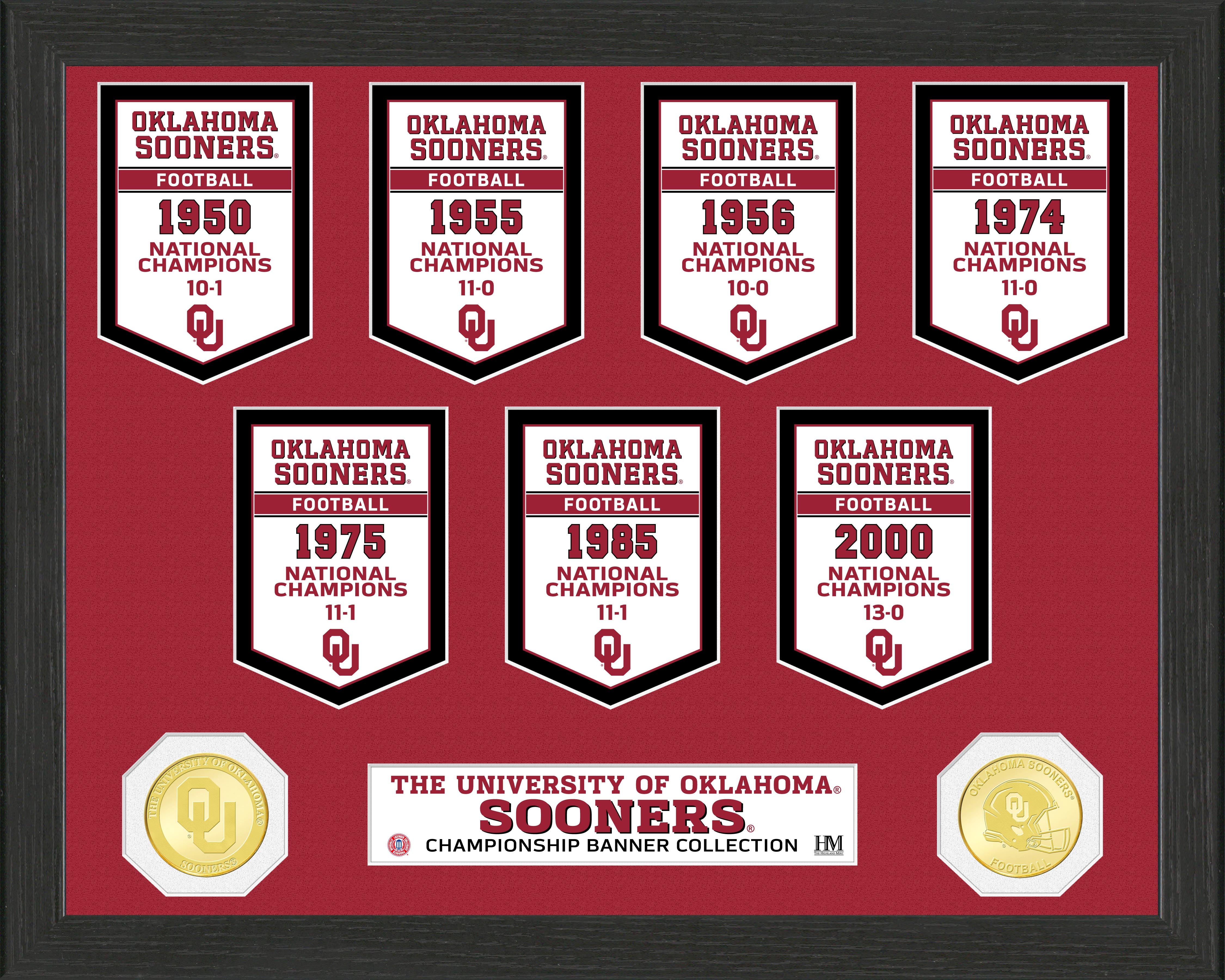 University of Oklahoma National Champions Banner Collection Photo Mint