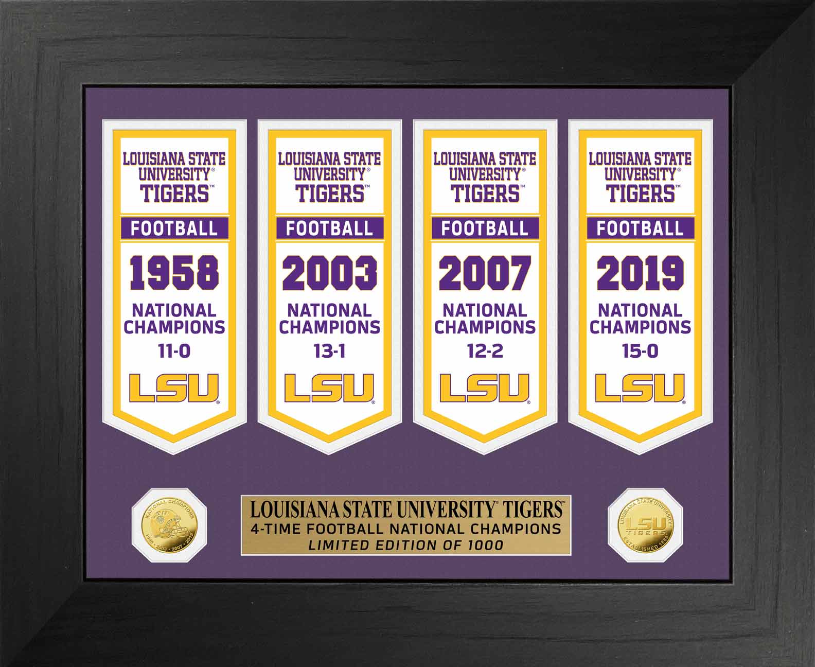 Louisiana State University Gold Coin Deluxe Banner