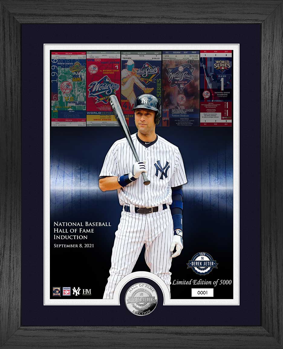 Derek Jeter 2020 Hall of Fame Induction WS Champ Silver Coin Photo Mint