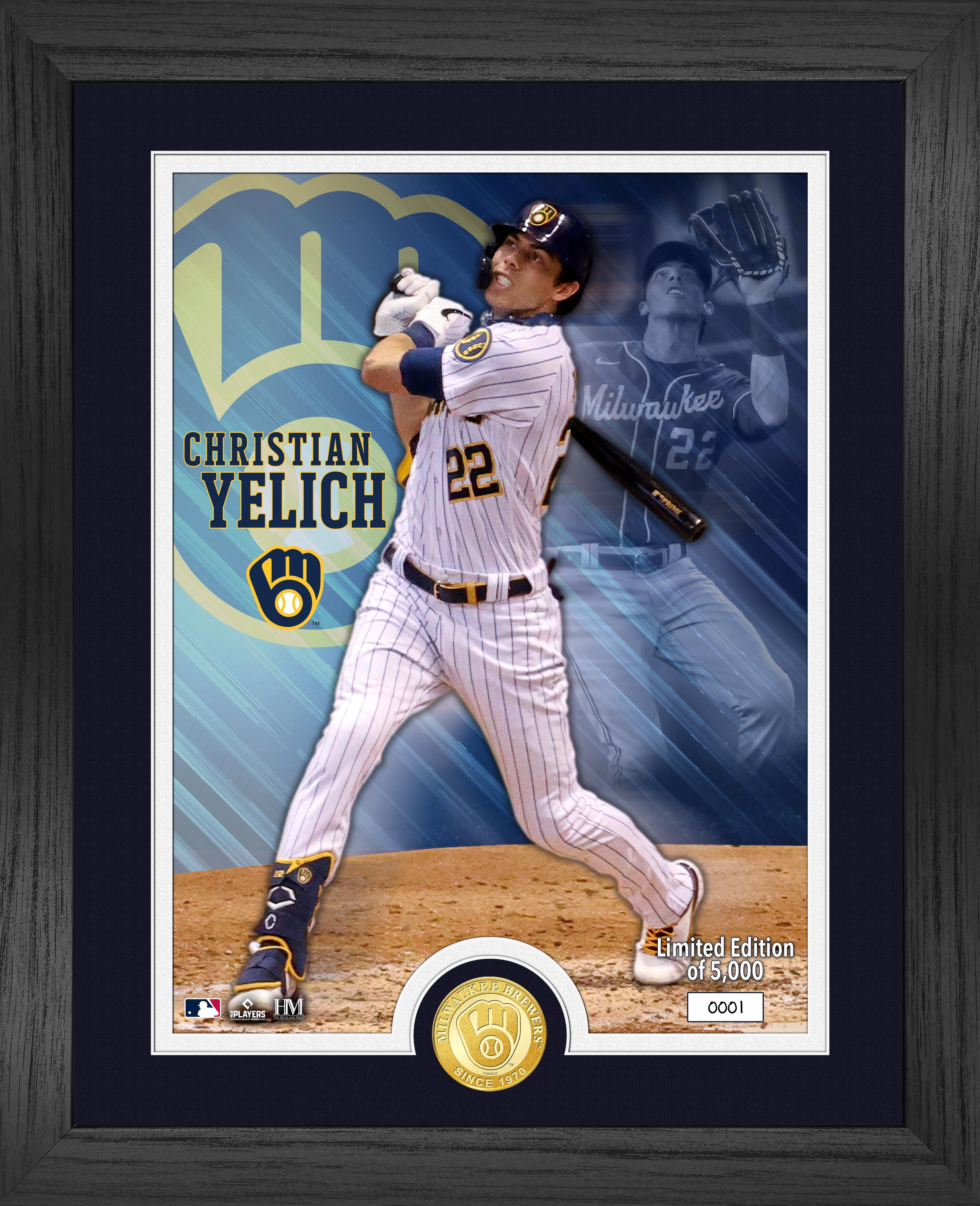 Christian Yelich Milwaukee Brewers Bronze Coin Photo Mint