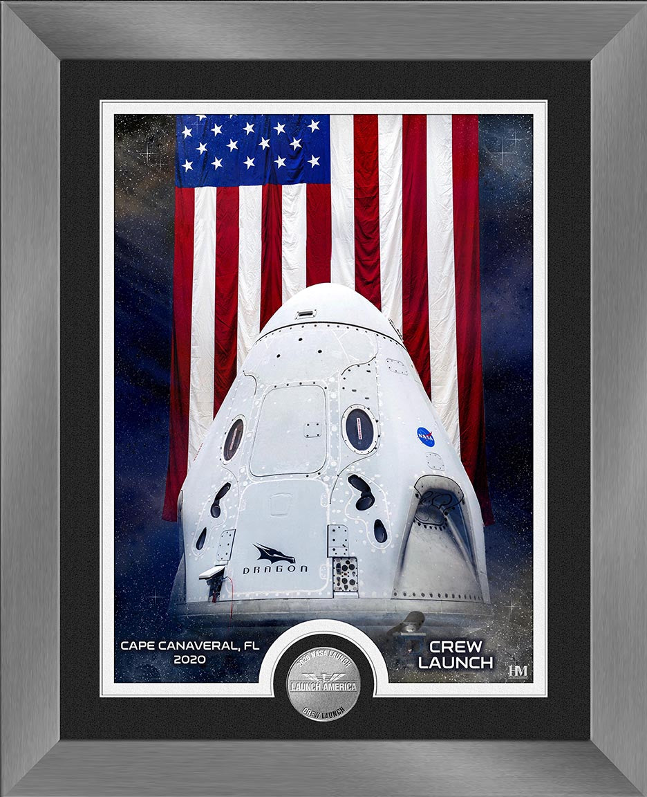 Launch America Dragon Crew Capsule Silver Coin Photo Mint