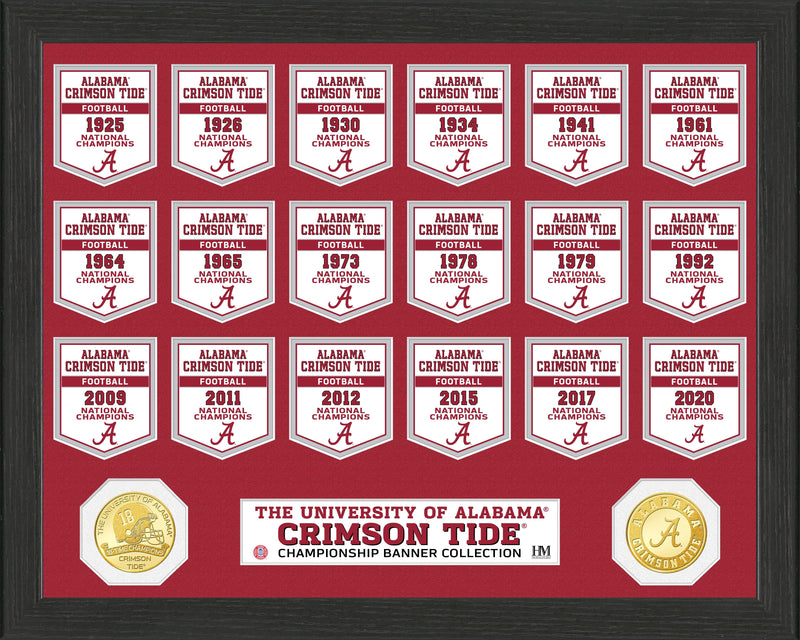 Alabama Crimson Tide Bronze Coin Banner Collection