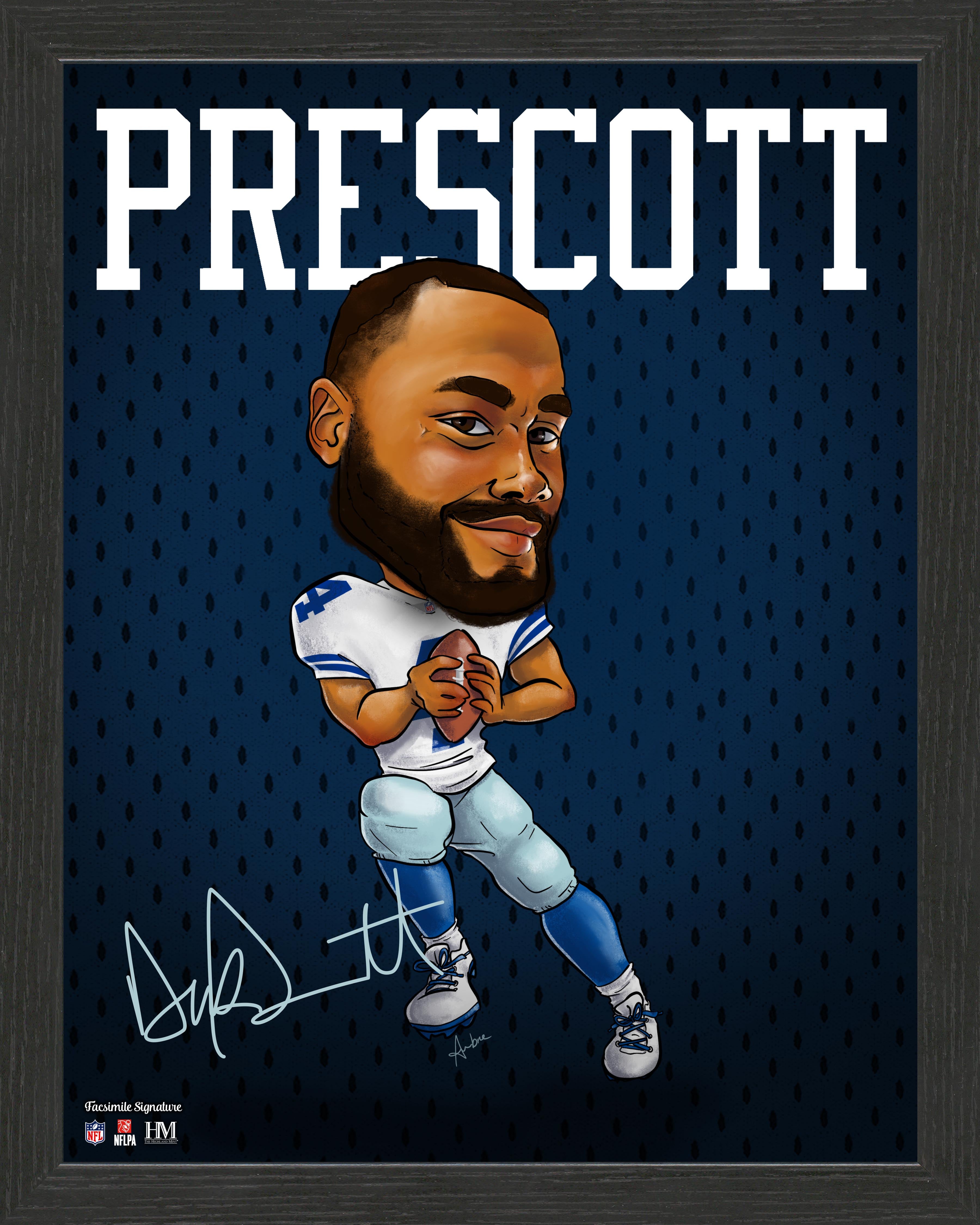 Dak Prescott Framed Pro Dynamo