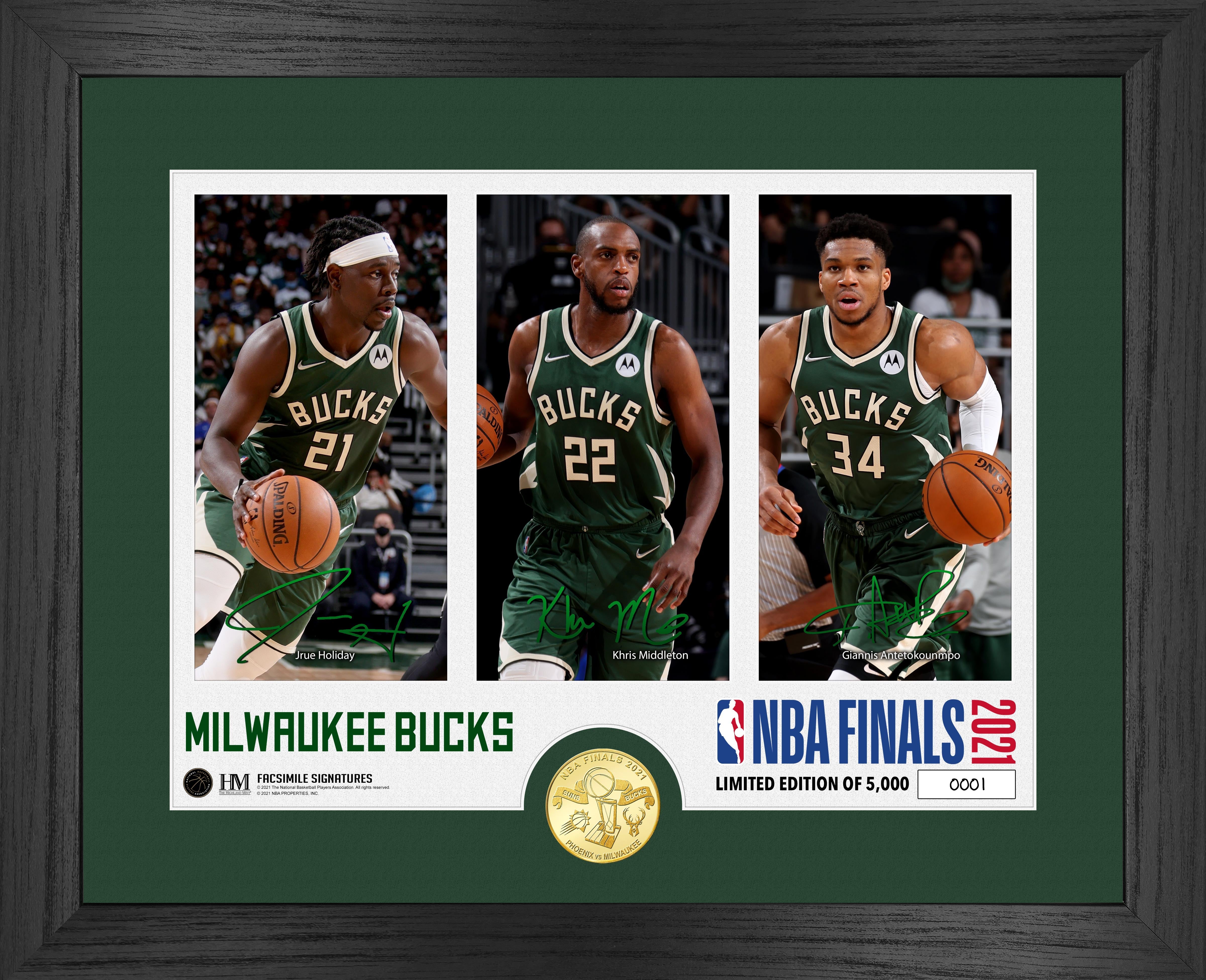 Milwaukee Bucks 2021 NBA Finals Team Force Bronze Coin Photo Mint