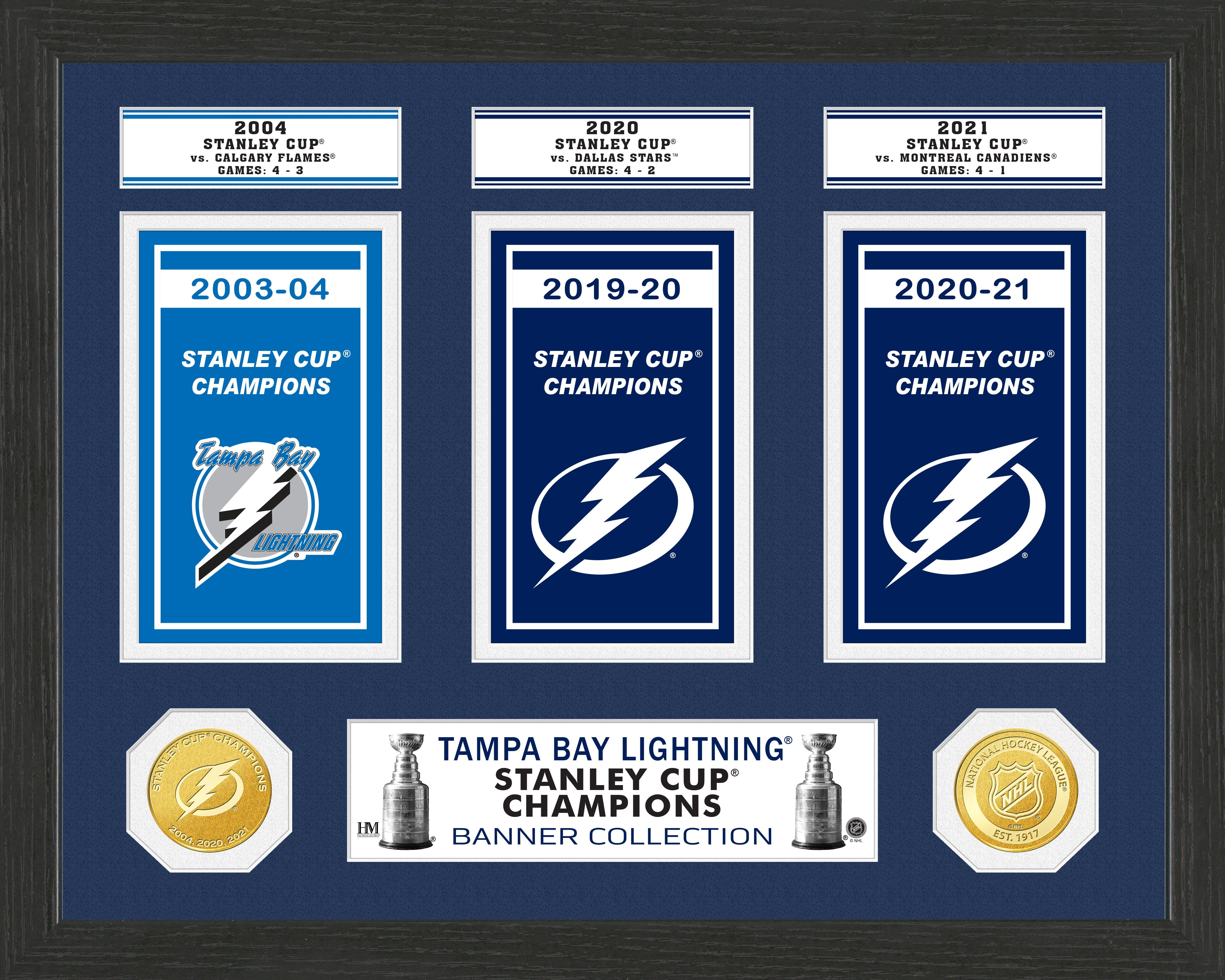 Tampa Bay Lightning Stanley Cup Banner Collection Photo Mint