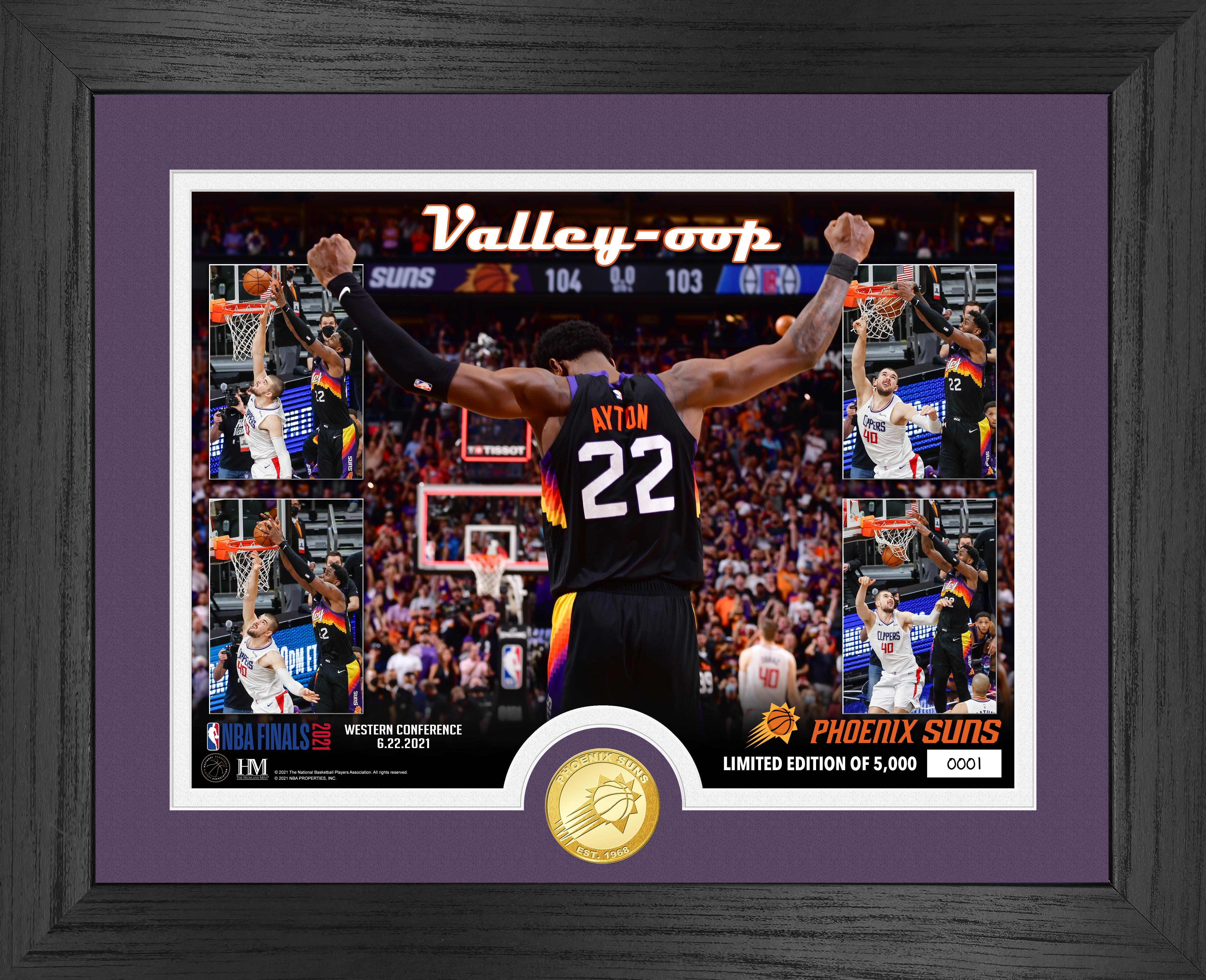 Deandre Ayton Phoenix Suns Valley oop Bronze Coin Photo Mint