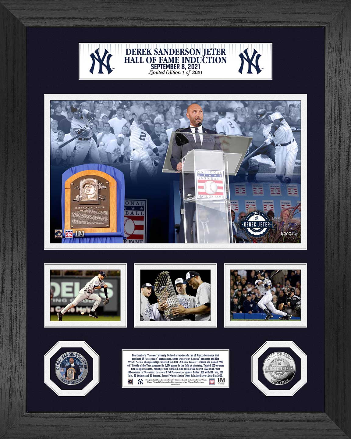 Derek Jeter Induction Day Marquee Silver Coin Photo Mint