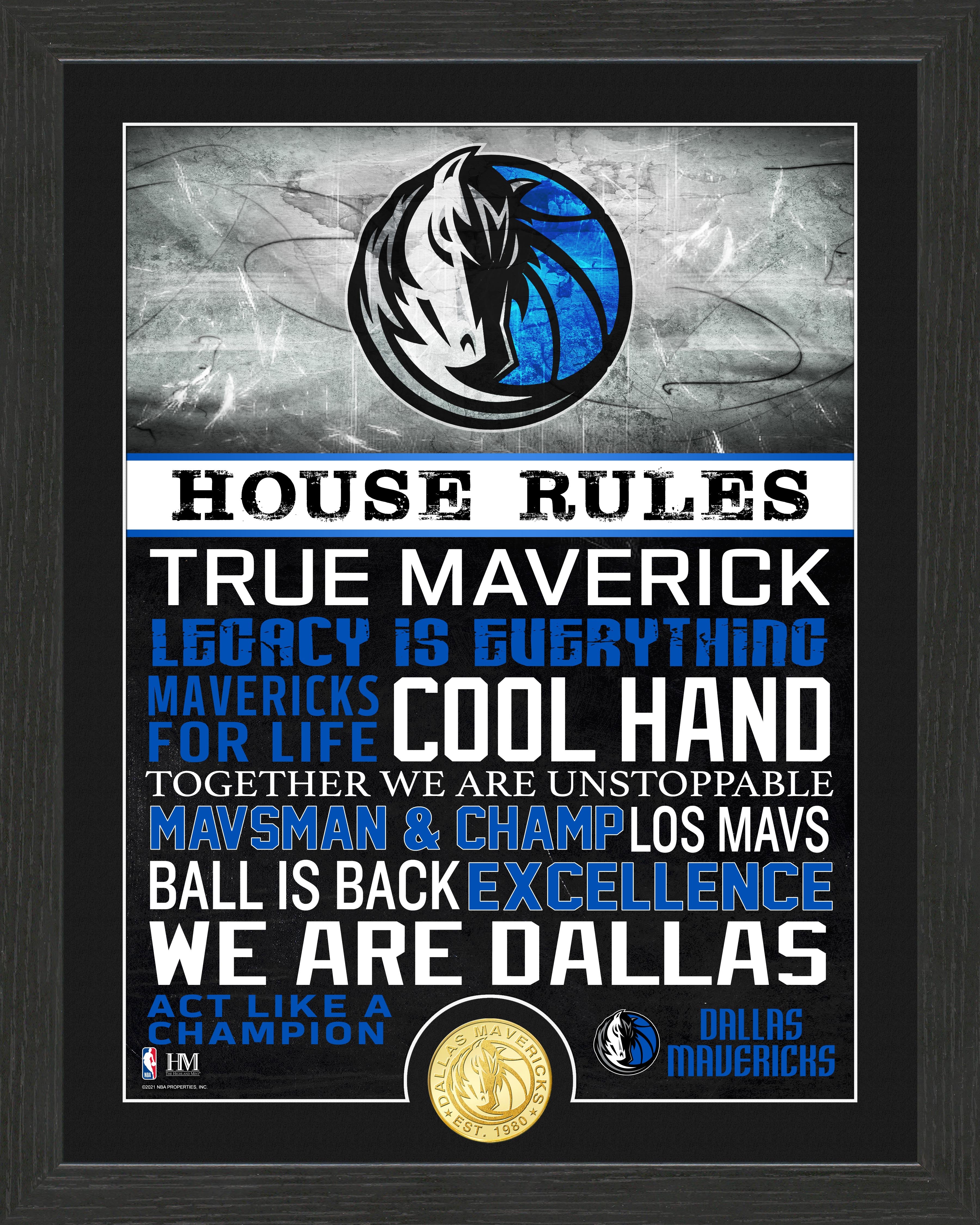 Dallas Mavericks House Rules Bronze Coin Photo Mint