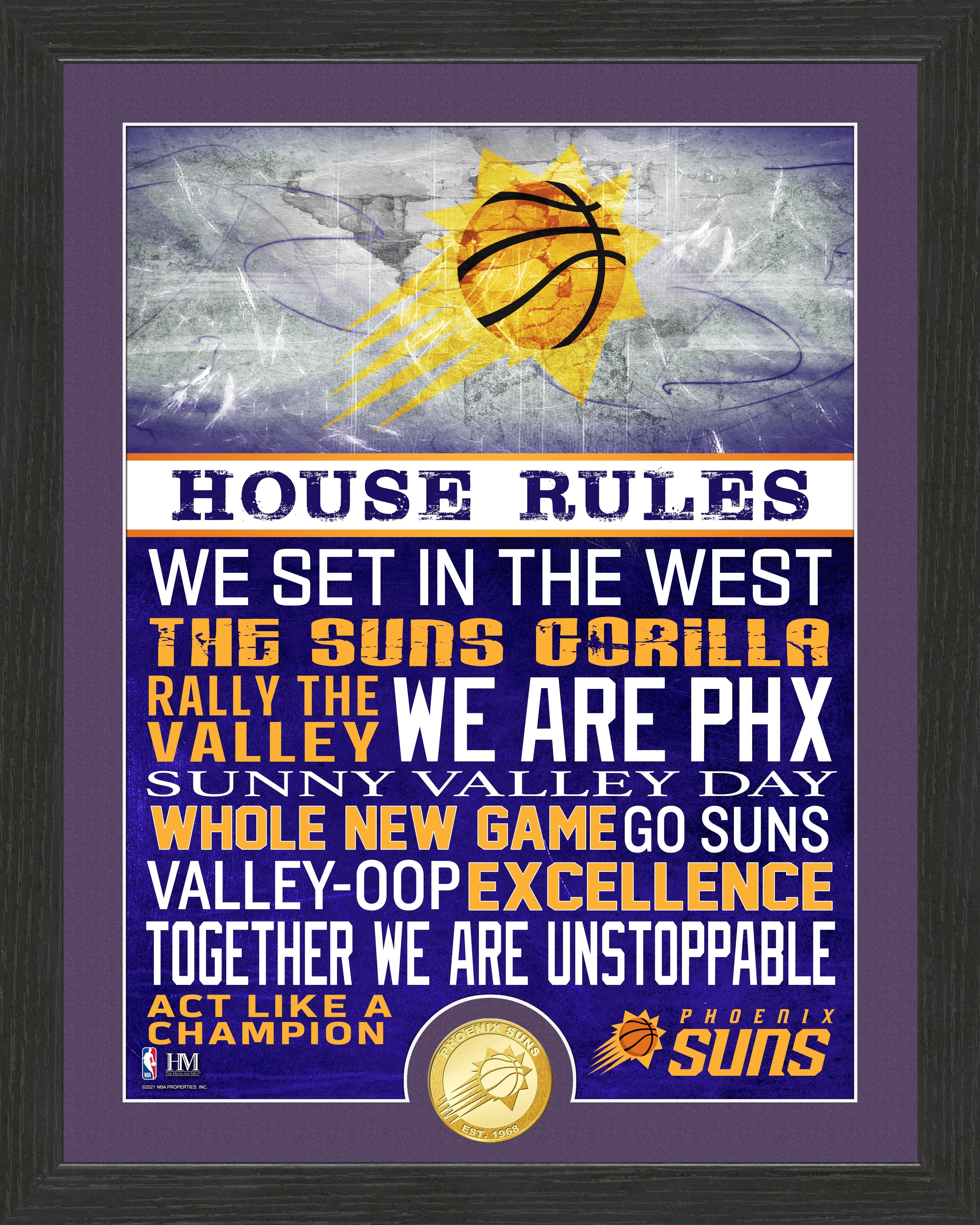 Phoenix Suns House Rules Bronze Coin Photo Mint