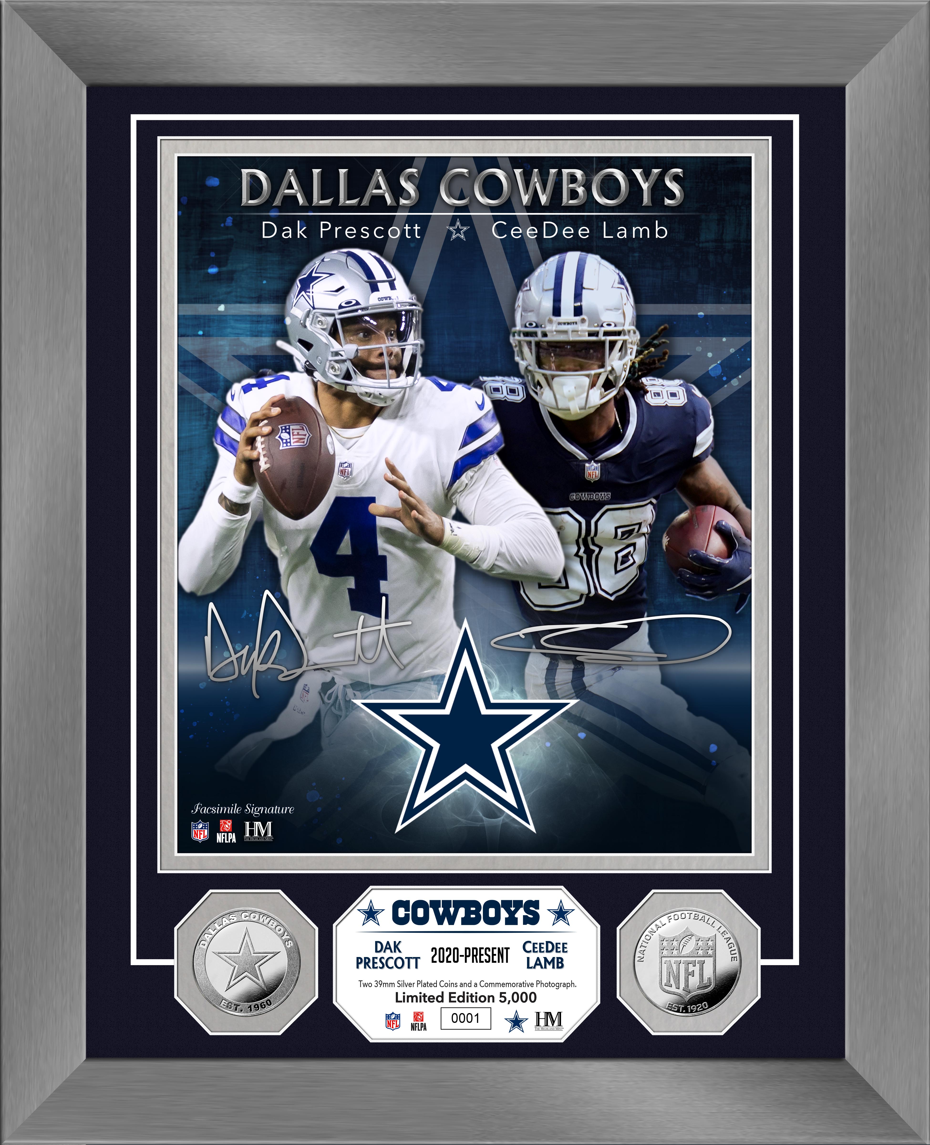 Dak Prescott & CeeDee Lamb Dynamic Duo Silver Coin Photo Mint