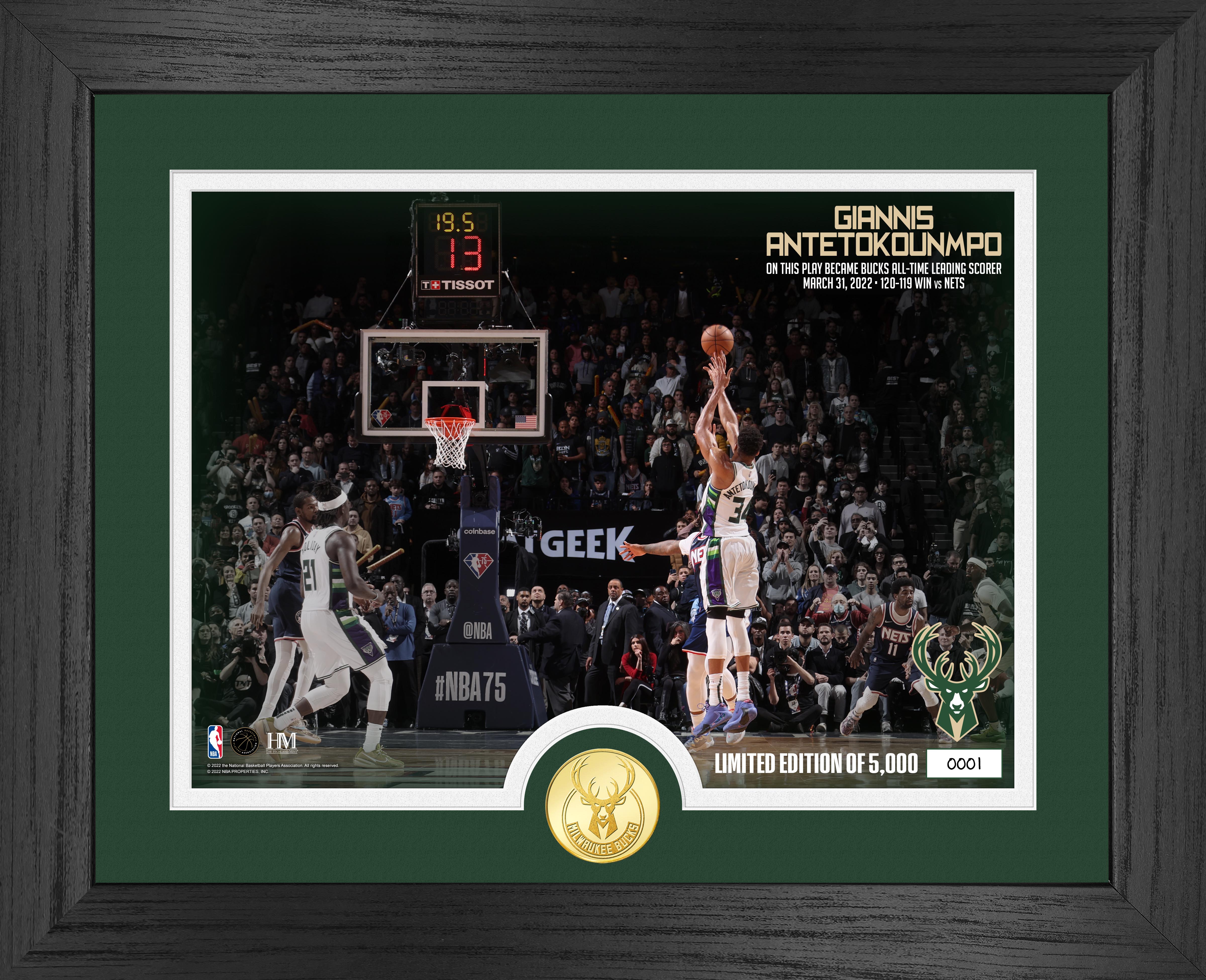 Giannis Antetokounmpo Bucks All Time Leading Scorer Photo Mint