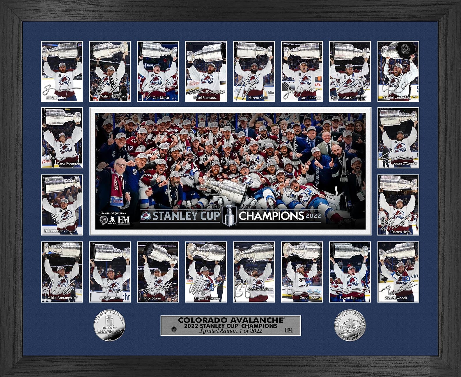 Colorado Avalanche 2022 Stanley Cup Champions Memorable Moment Silver Coin Photo Mint