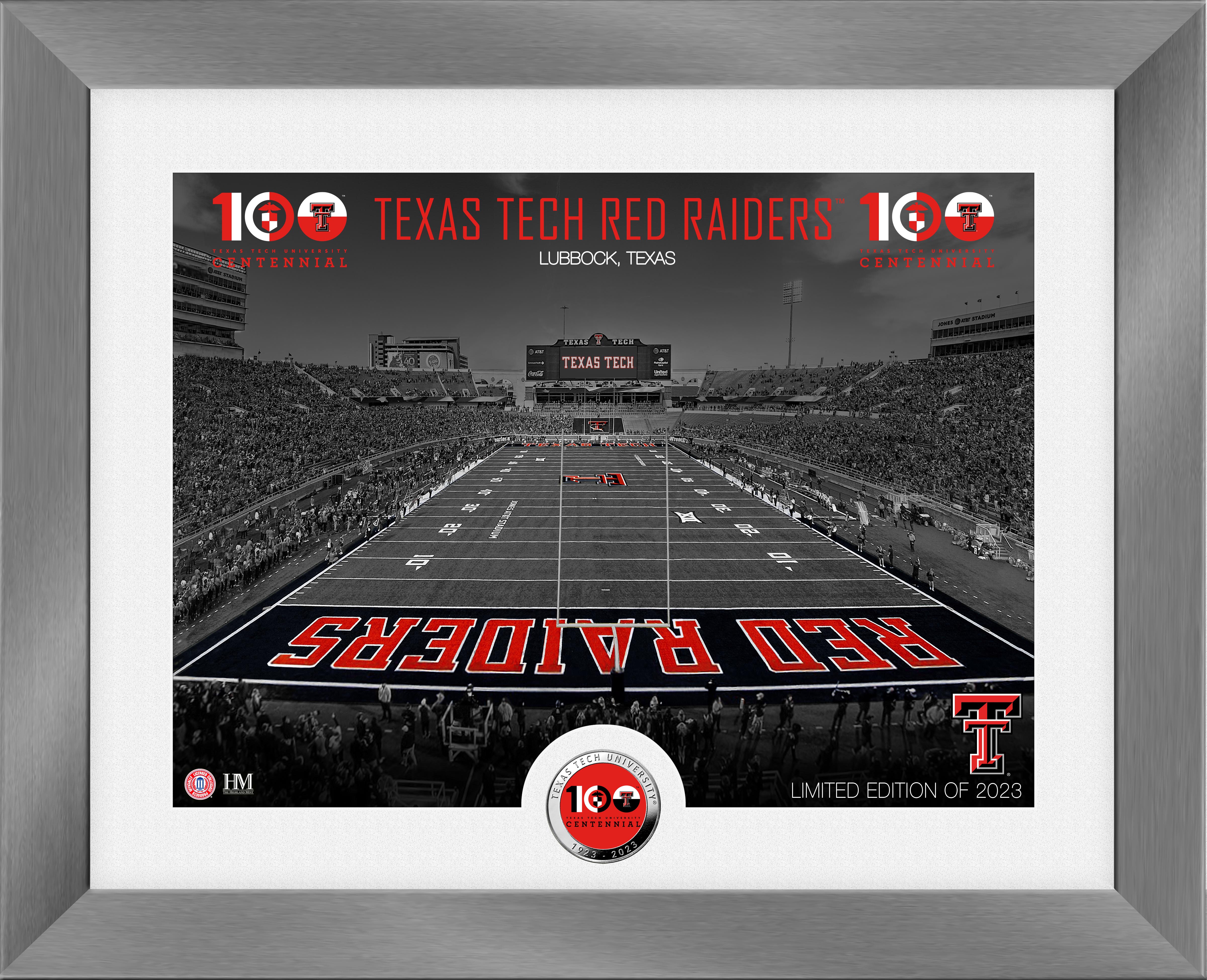 Texas Tech 100th Anniversary Art Deco Stadium Silver Coin Photo Mint