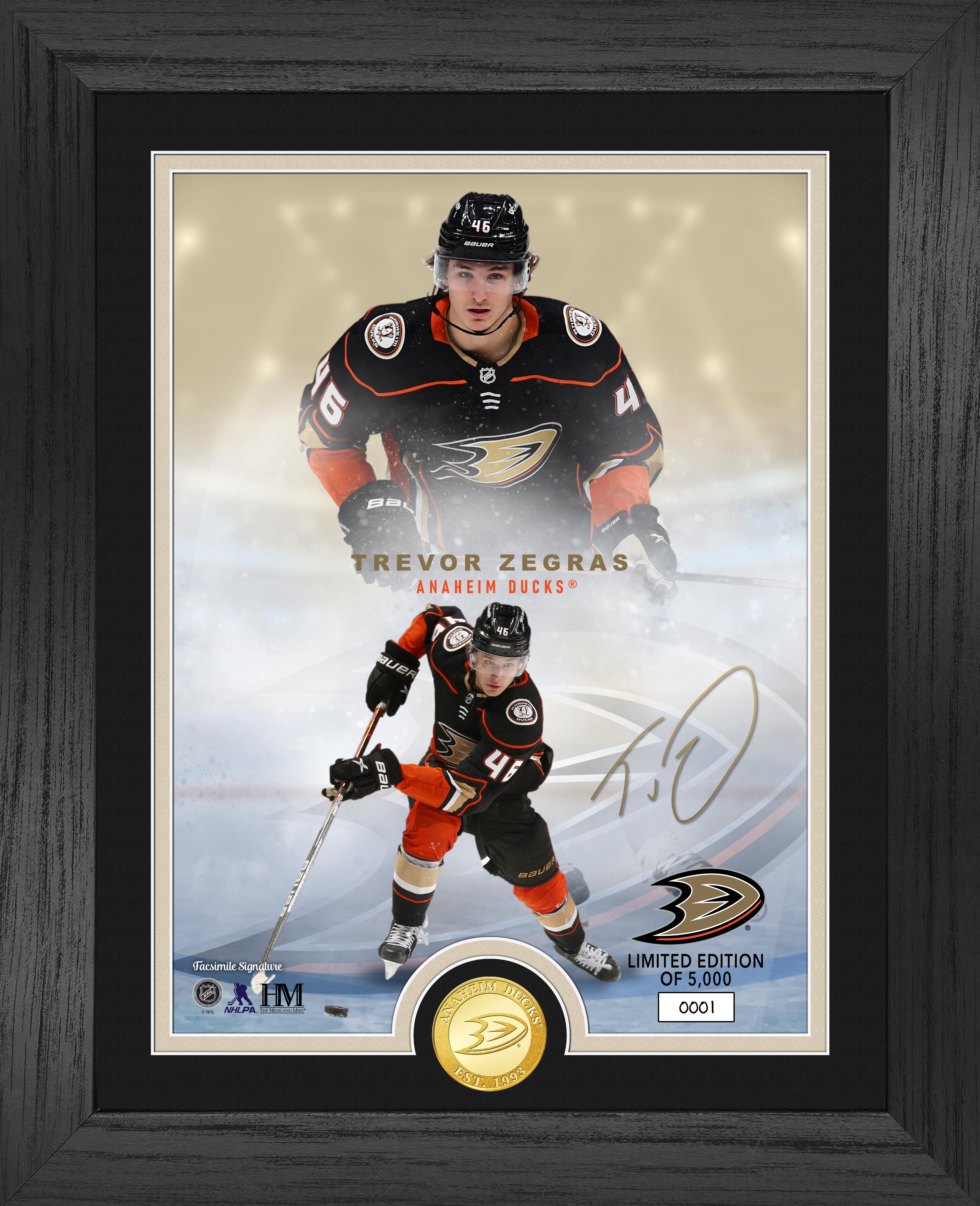 Anaheim Ducks Trevor Zegras Legends Bronze Coin Photo Mint