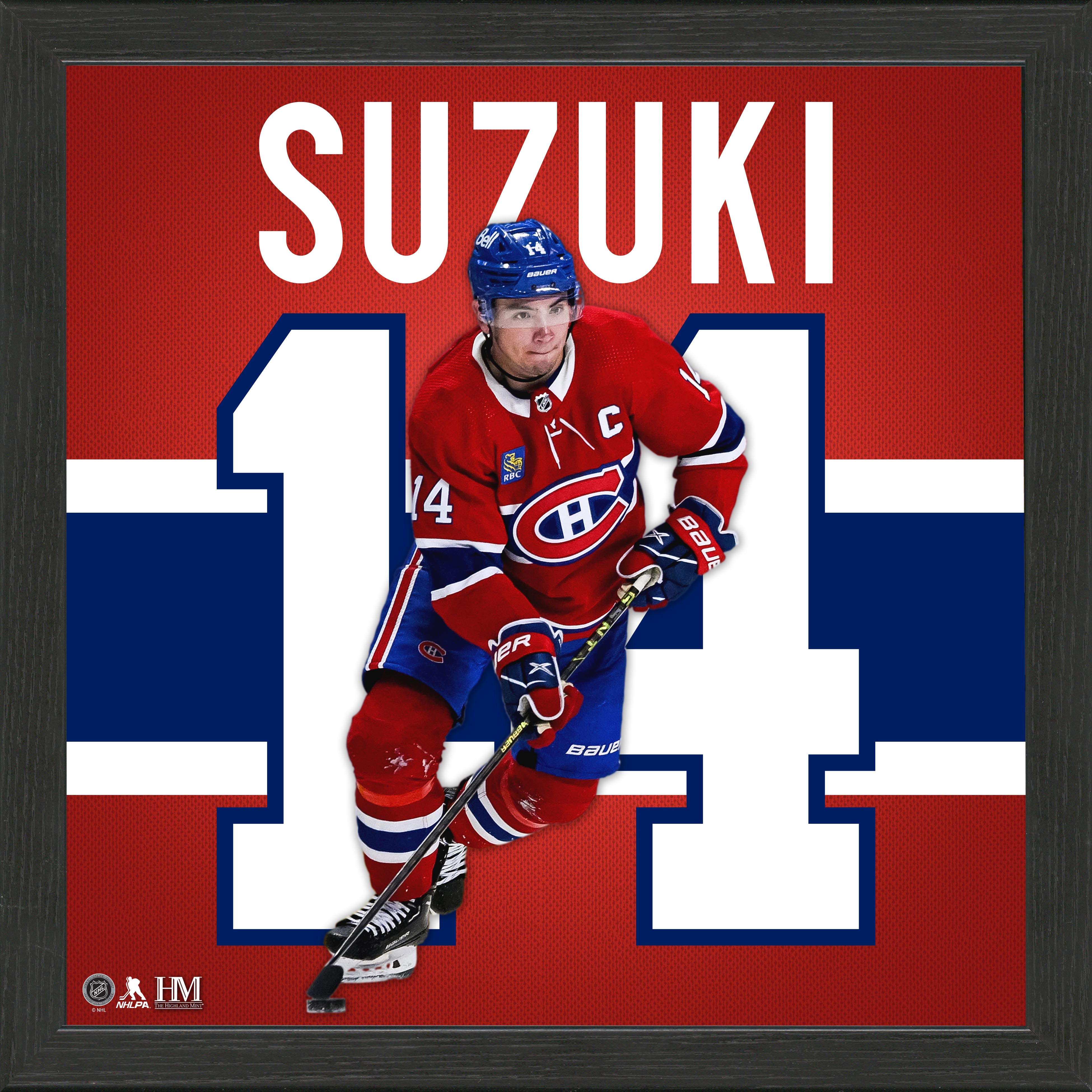 Nick Suzuki Montreal Canadiens IMPACT Jersey Frame