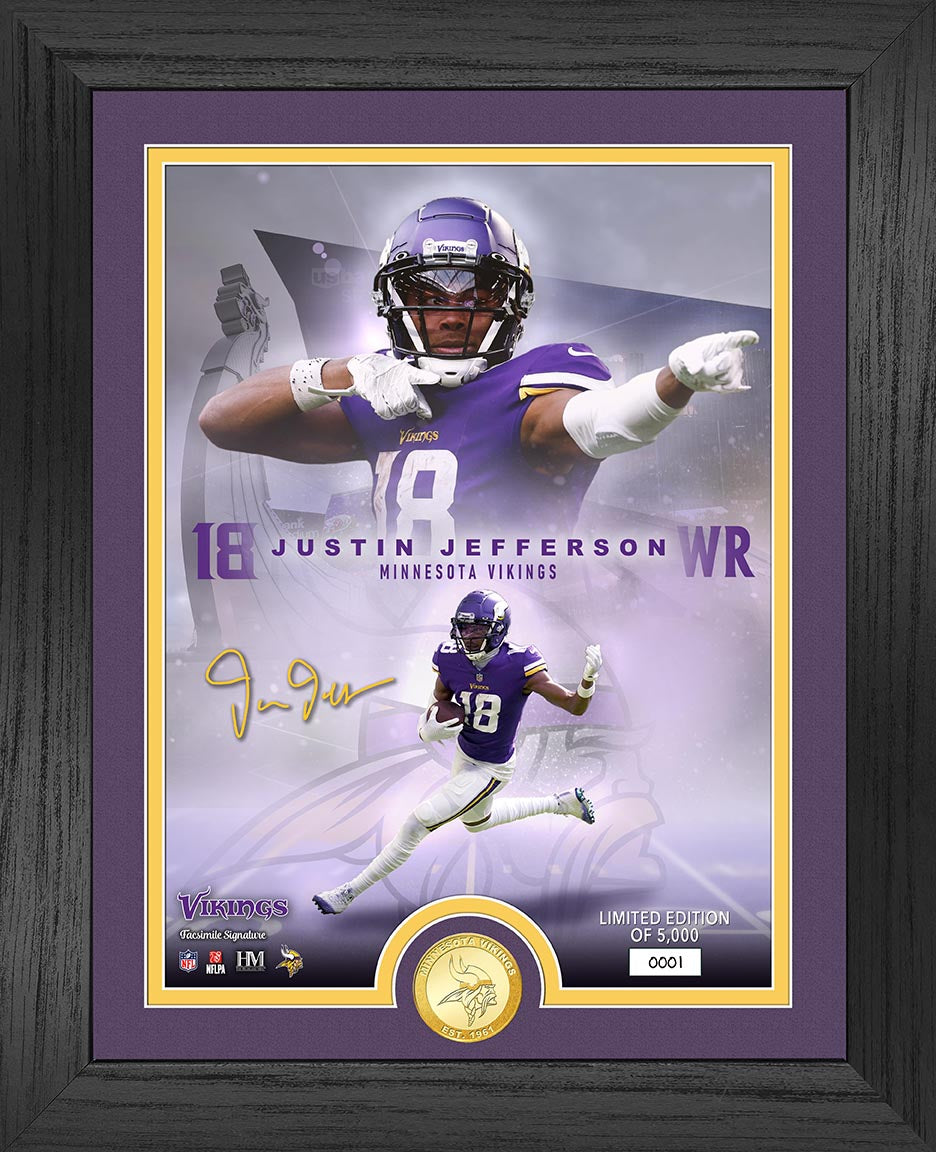 Justin Jefferson Legends Bronze Coin Photo Mint