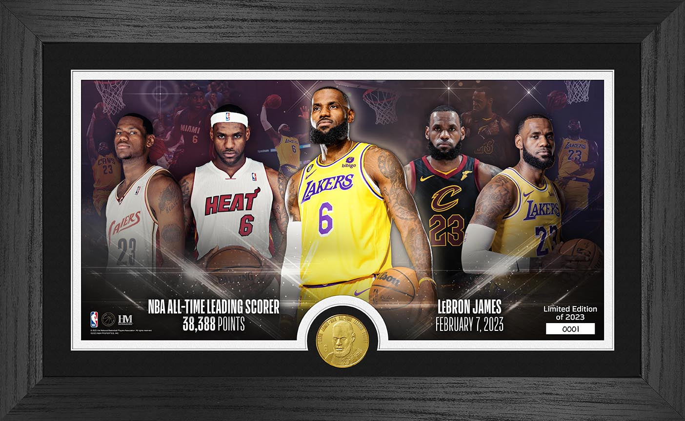 LeBron James NBA All-Time Leading Scorer Through the Years Bronze Coin Photo Mint