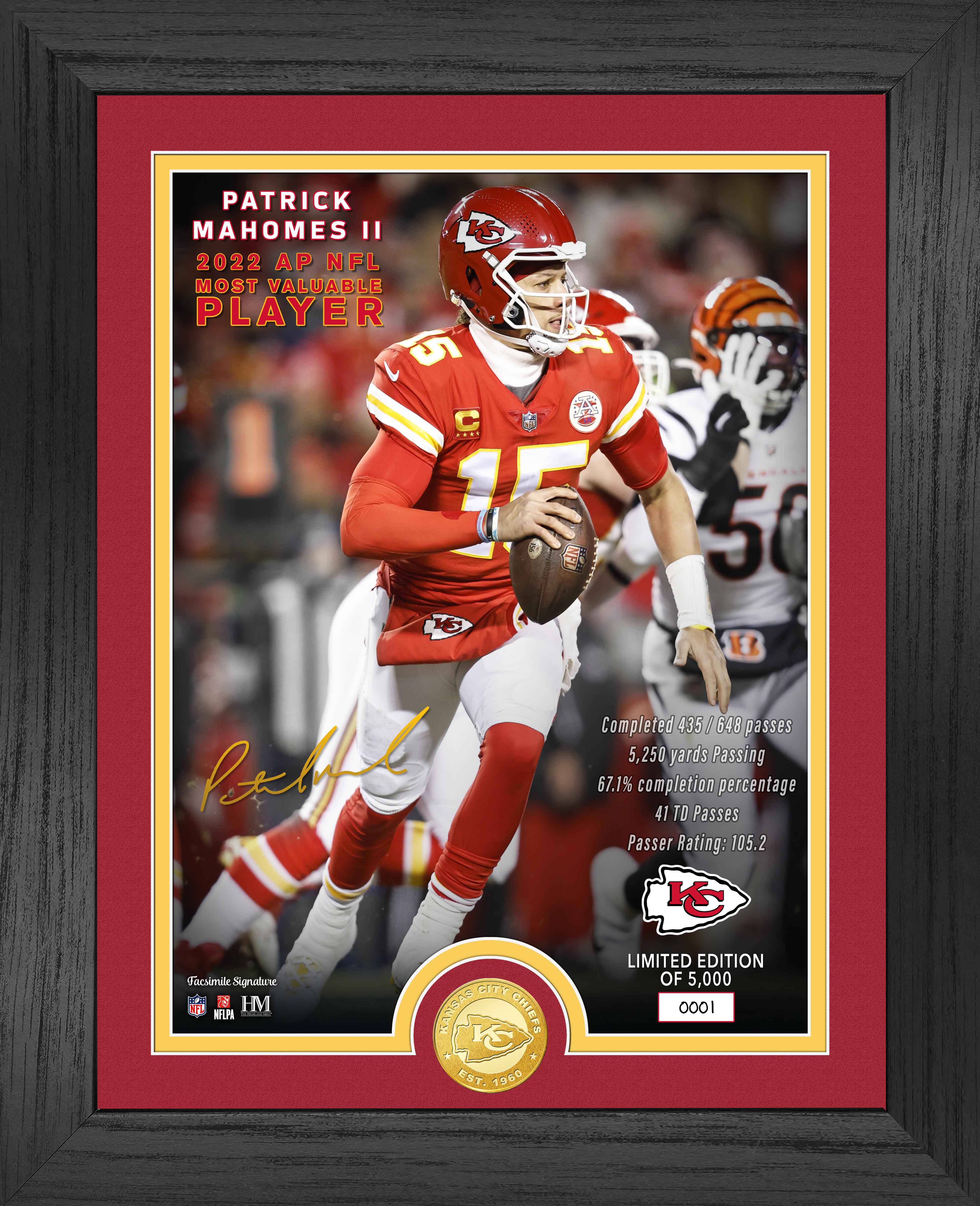 Patrick Mahomes 2022 Most Valuable Player Bronze Coin Photo Mint