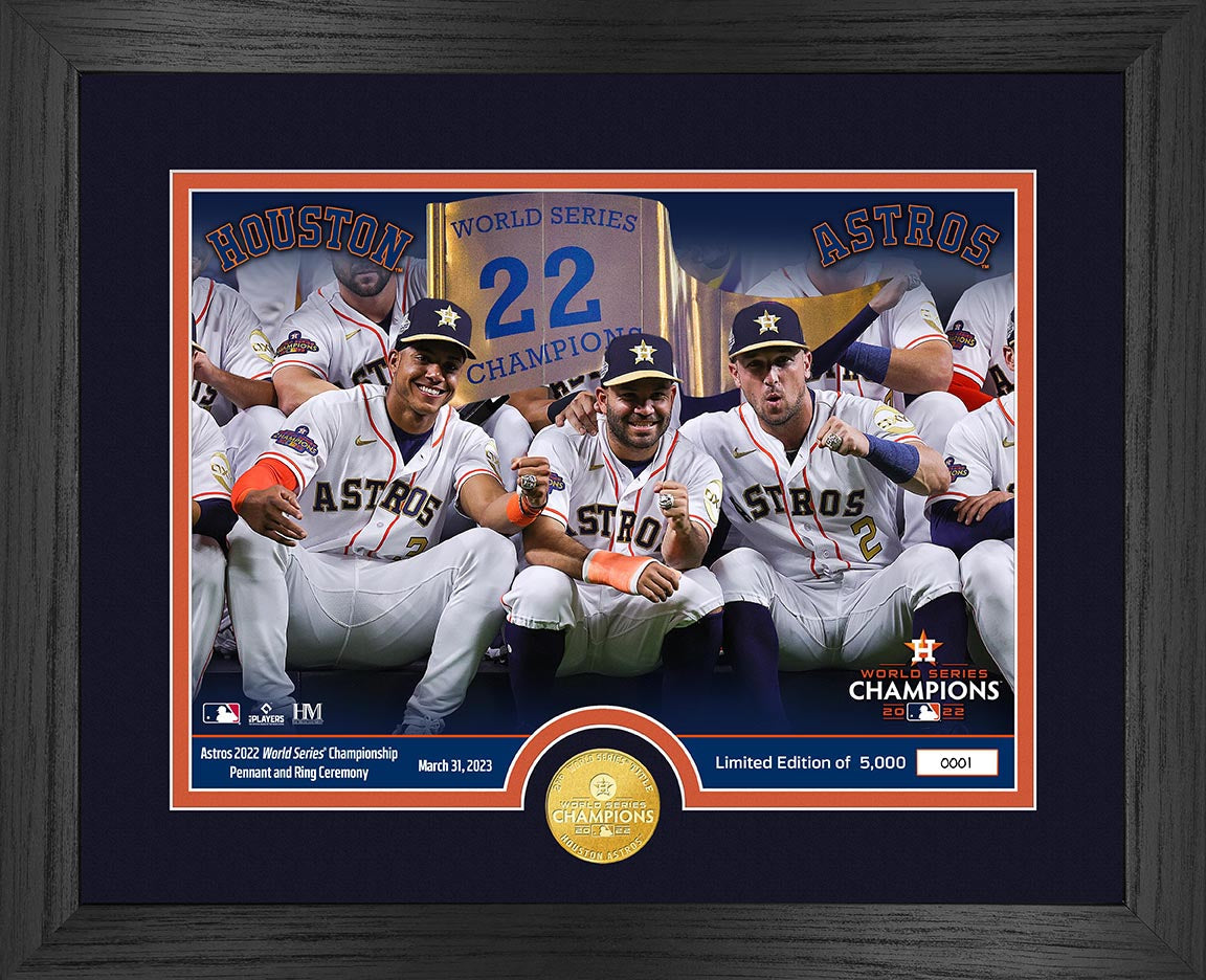 Houston Astros 2022 World Series Champs Banner and Ring Ceremony Photo Mint