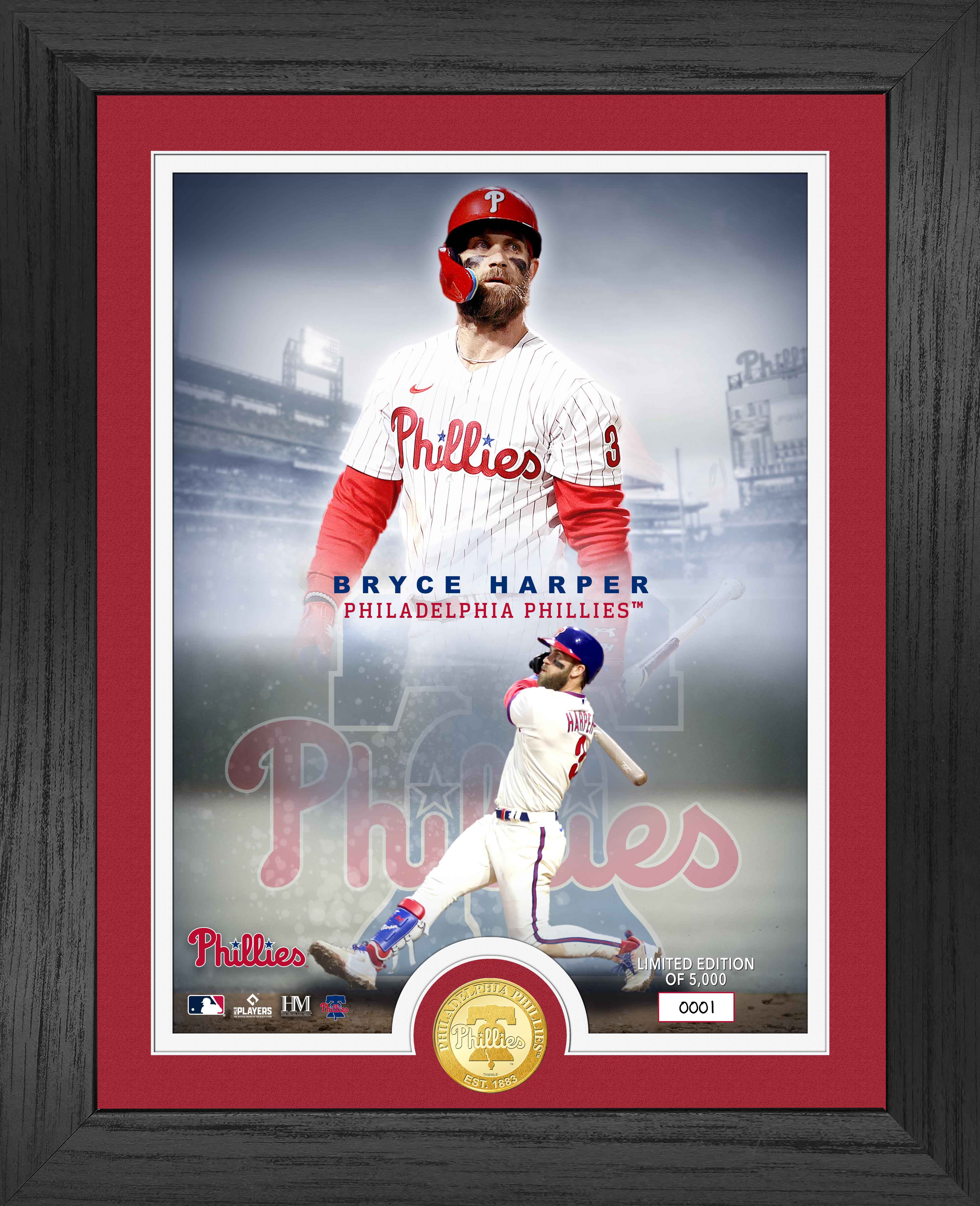 Bryce Harper Philadelphia Phillies Legends Bronze Coin Photo Mint