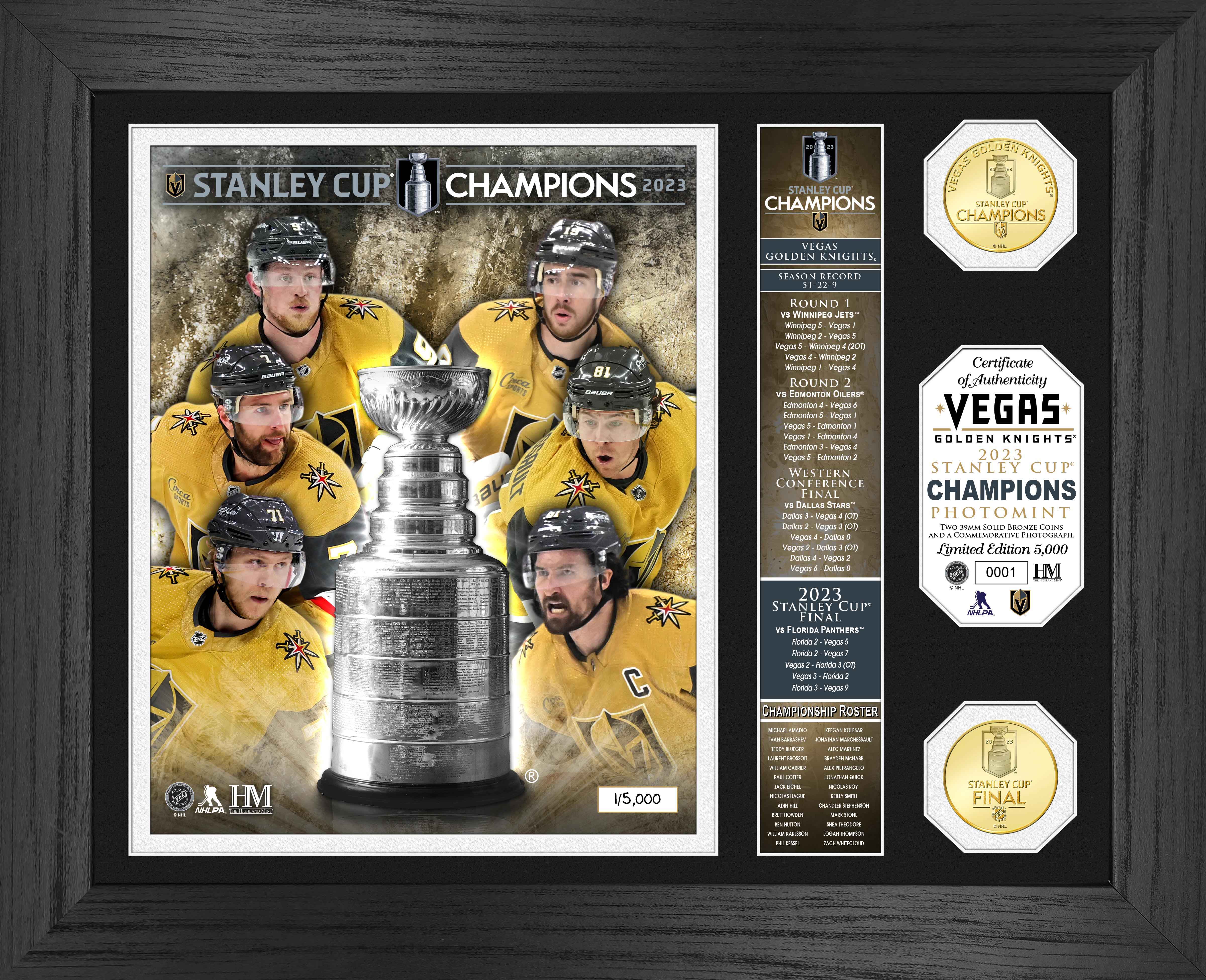 Vegas Golden Knights 2023 NHL Stanley Cup Champions Banner Photo Mint